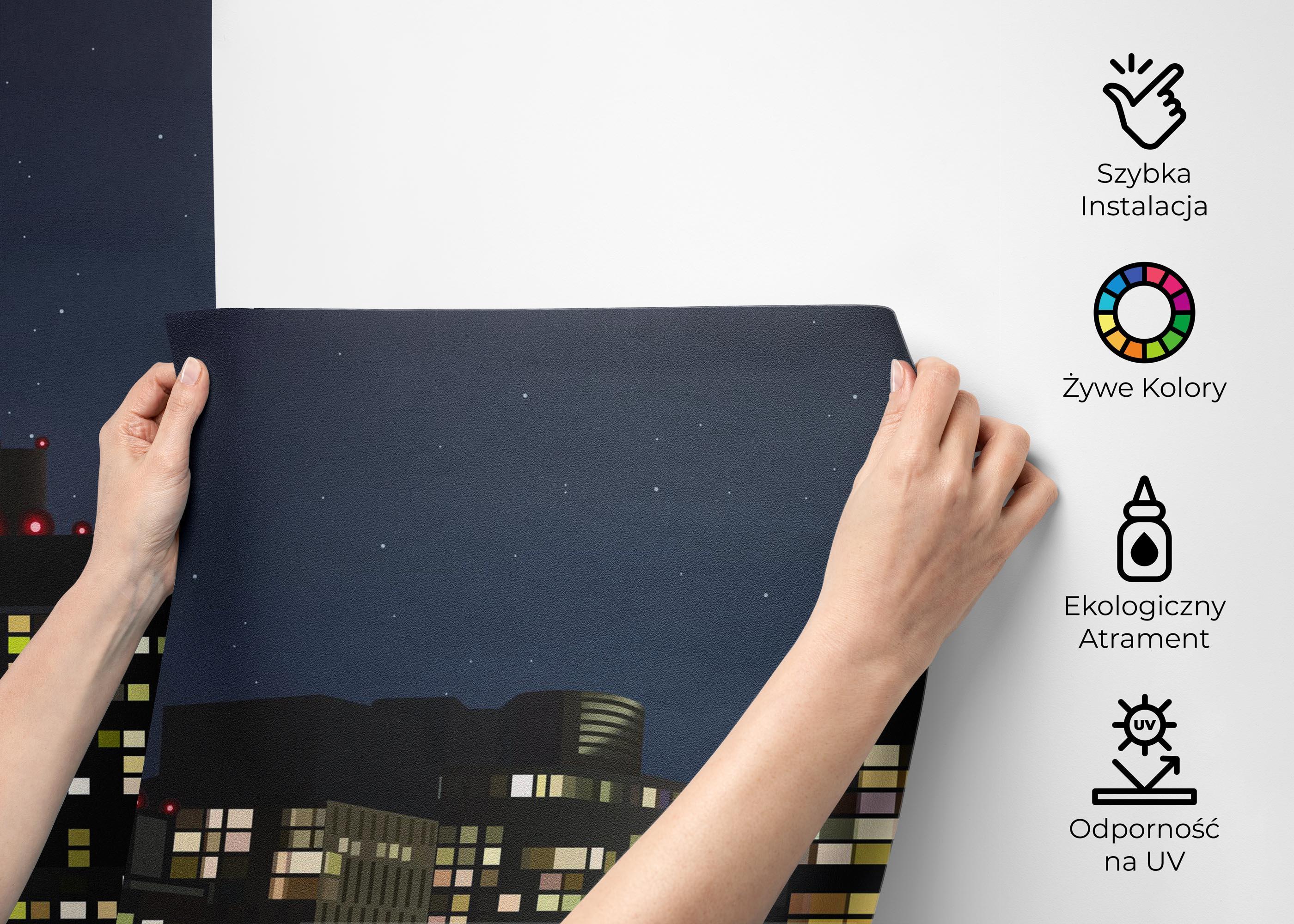 Fototapeta City Night Building mockup 2