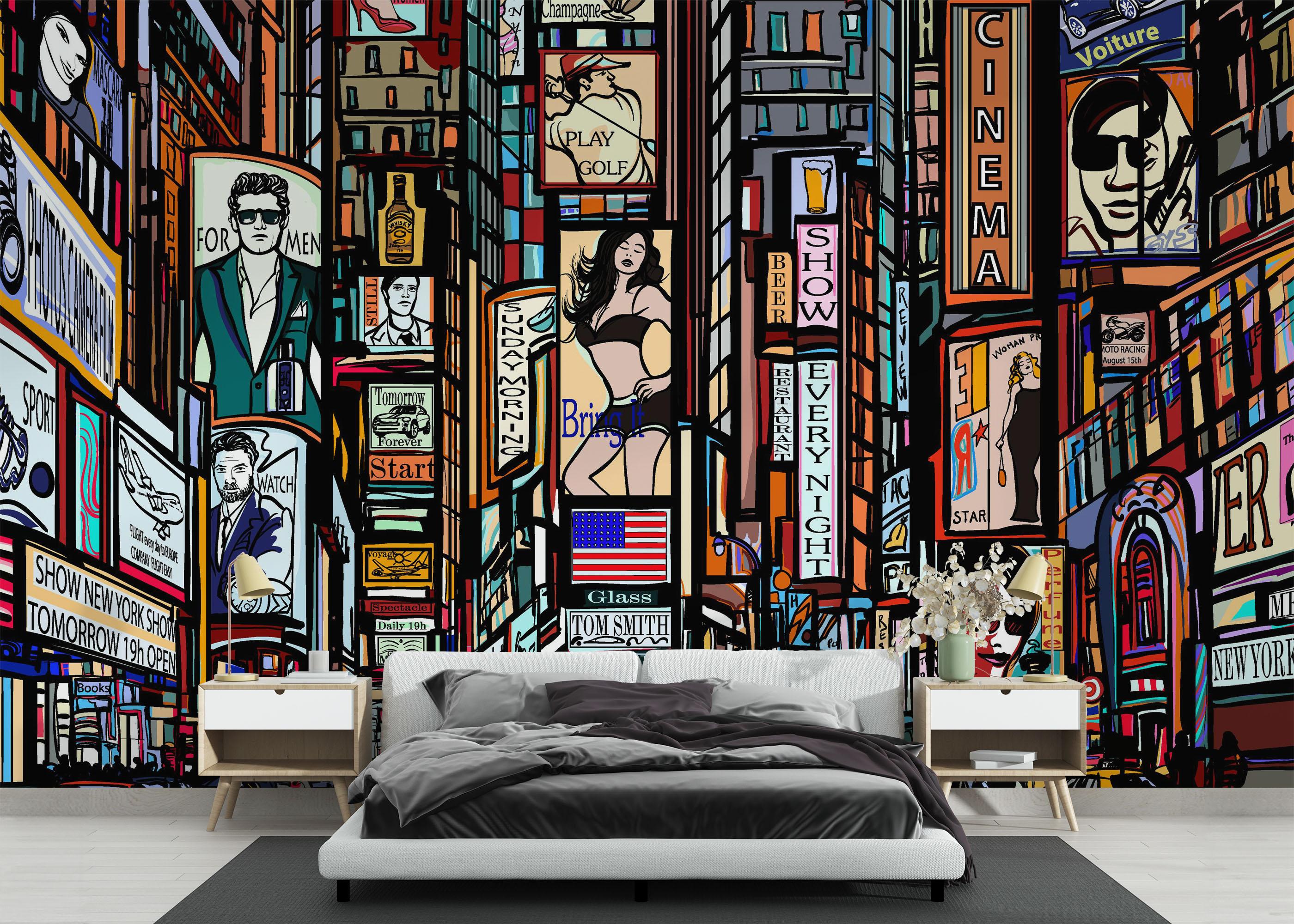 Fototapeta Color City New York mockup 3