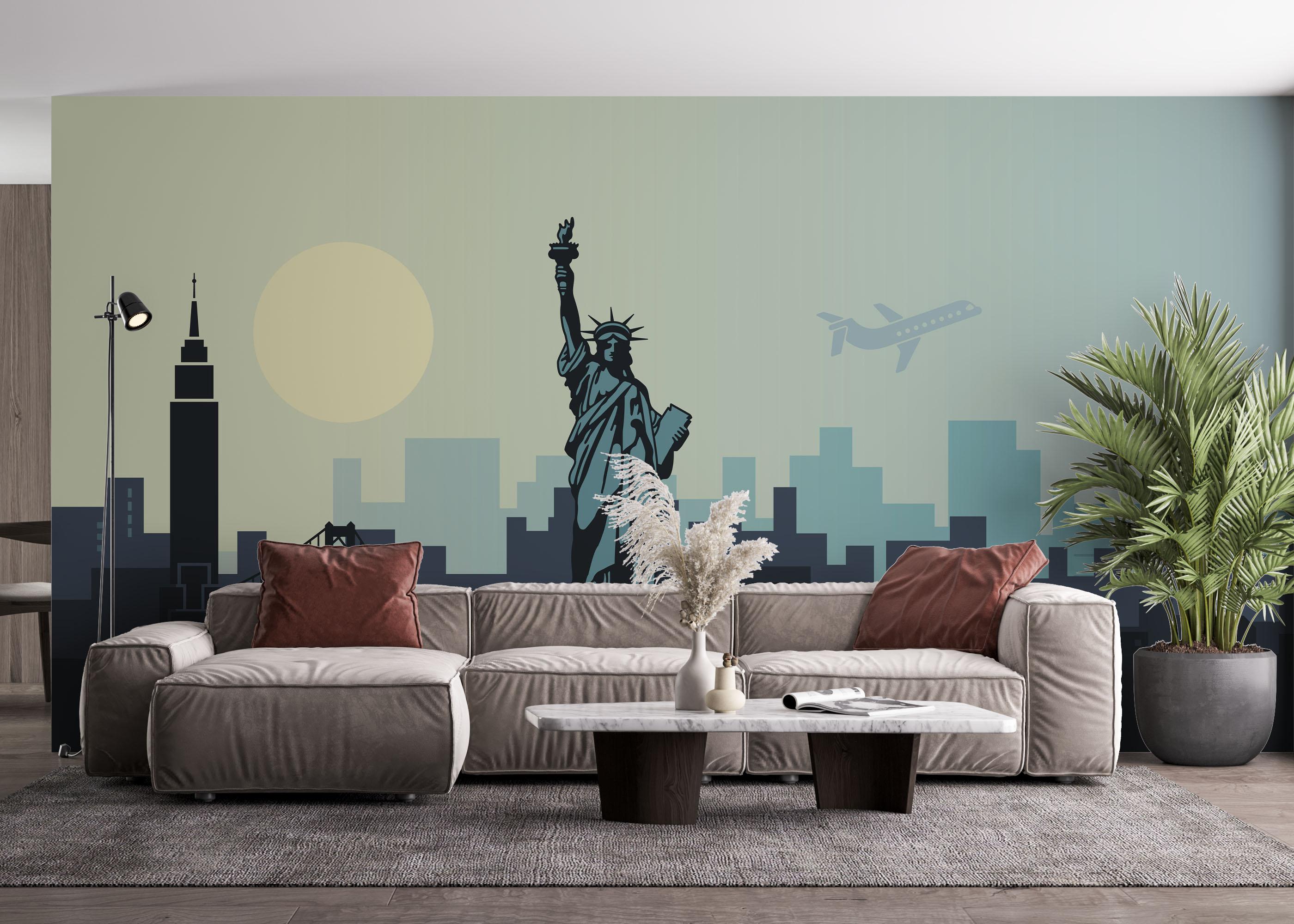 Fototapeta Air Plane New York mockup 4
