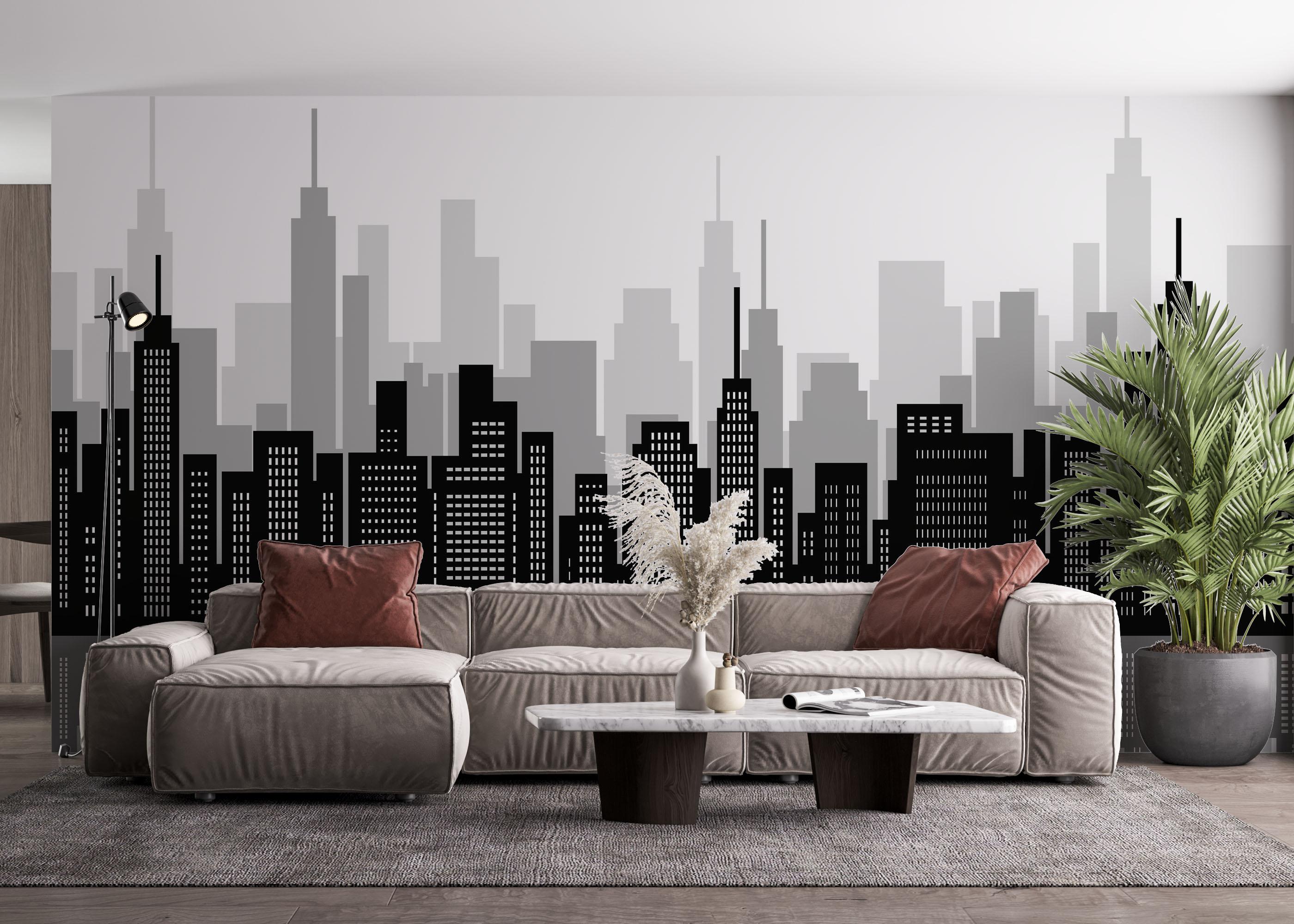 Fototapeta Buildings River mockup 4