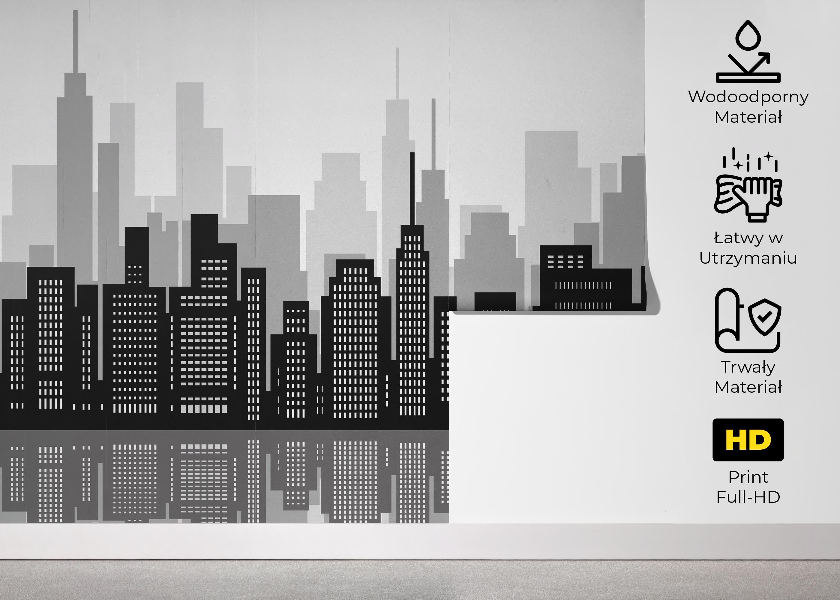 Fototapeta Buildings River mockup 5