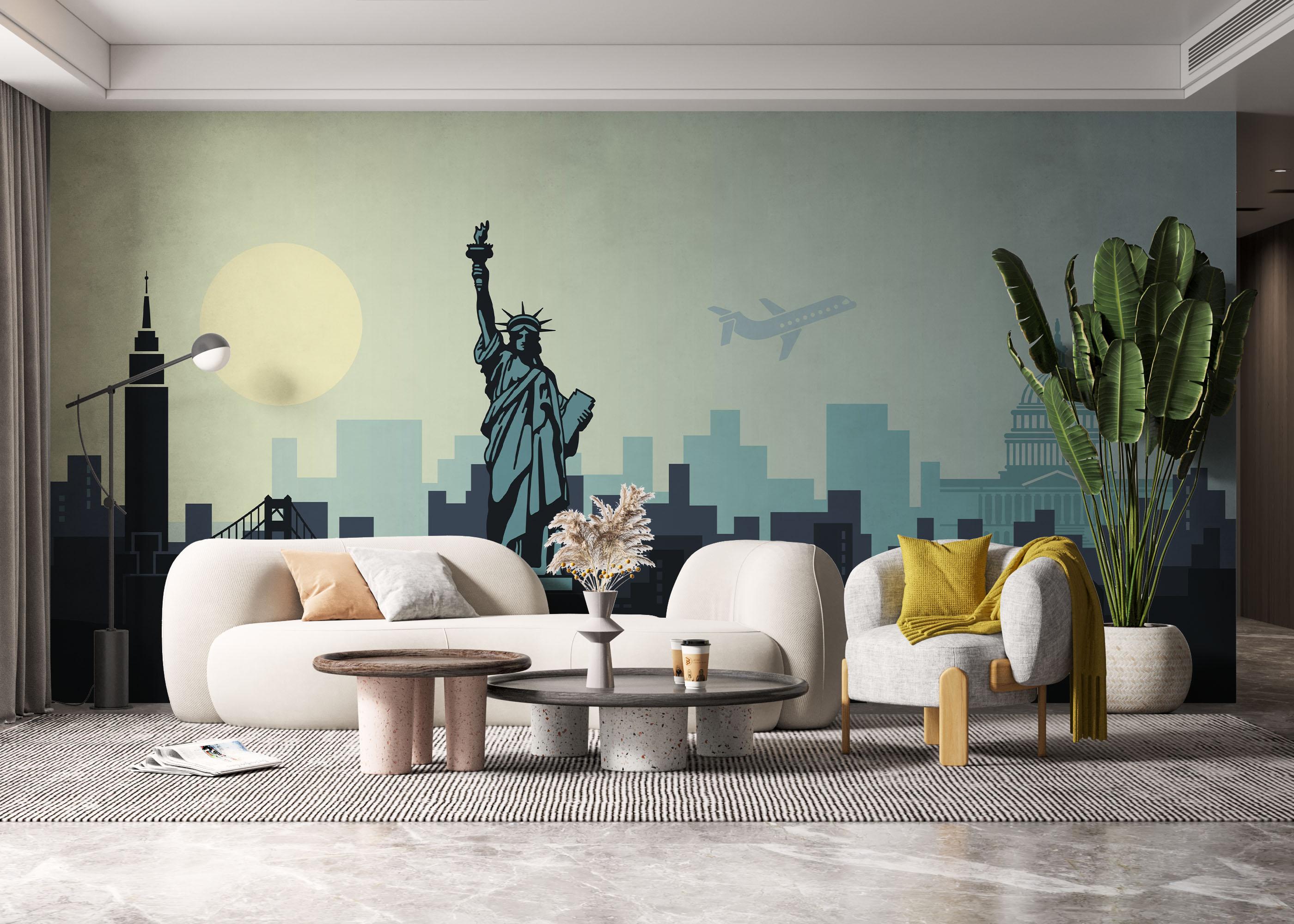 Fototapeta Air Plane New York mockup 6