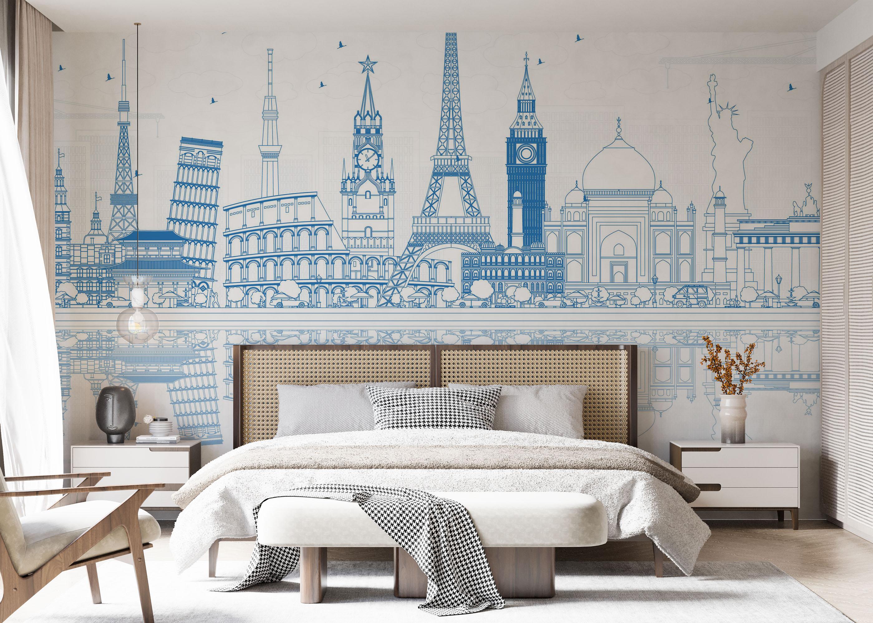 Fototapeta Blue Line Travel mockup 7