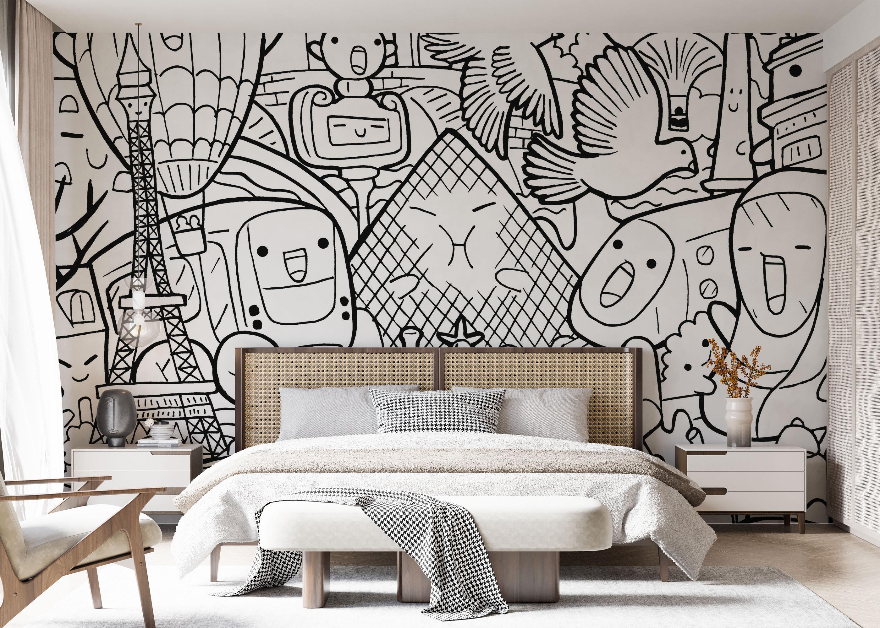 Fototapeta Paris Doodle mockup 7