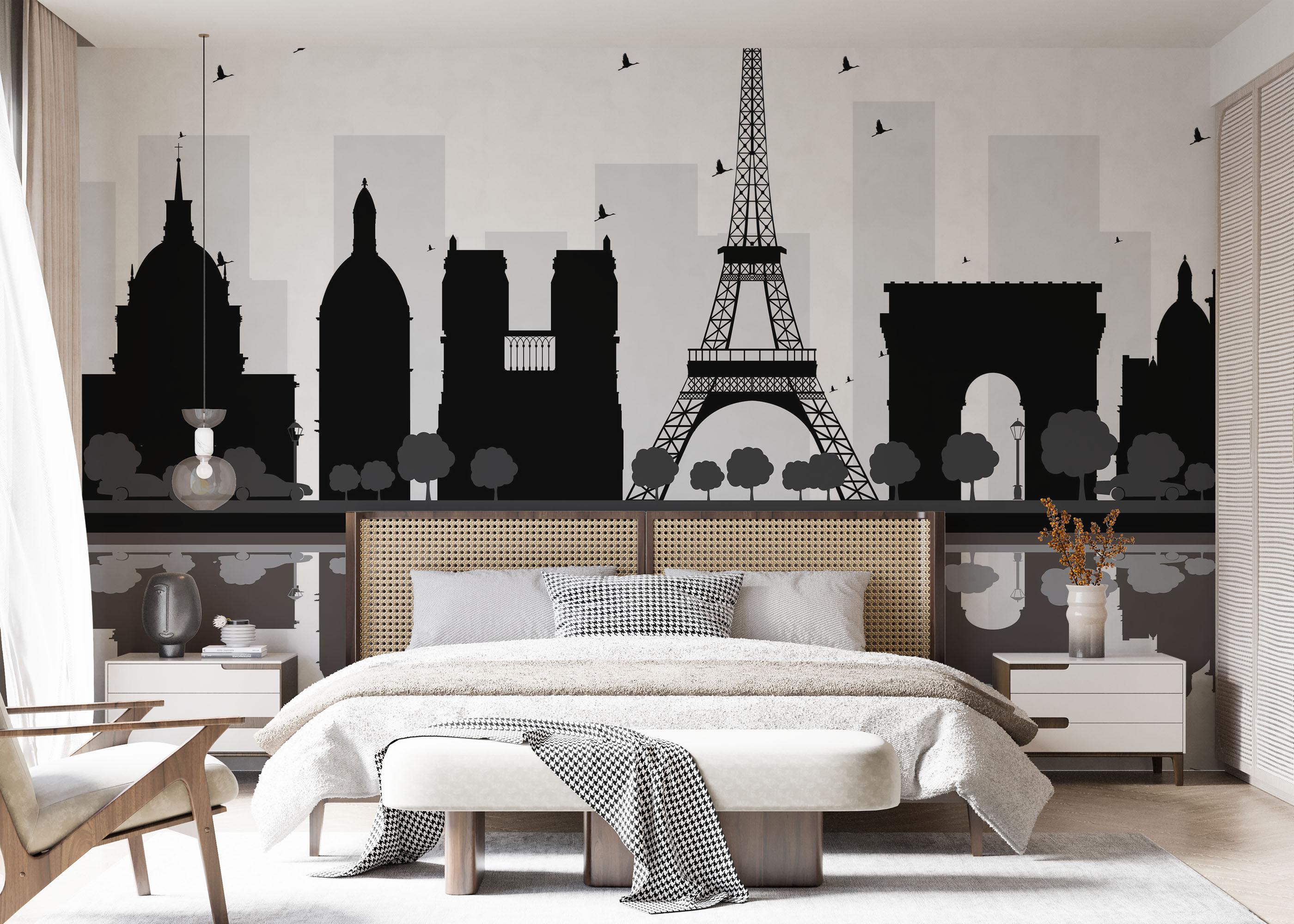 Fototapeta Paris Silhouette mockup 7