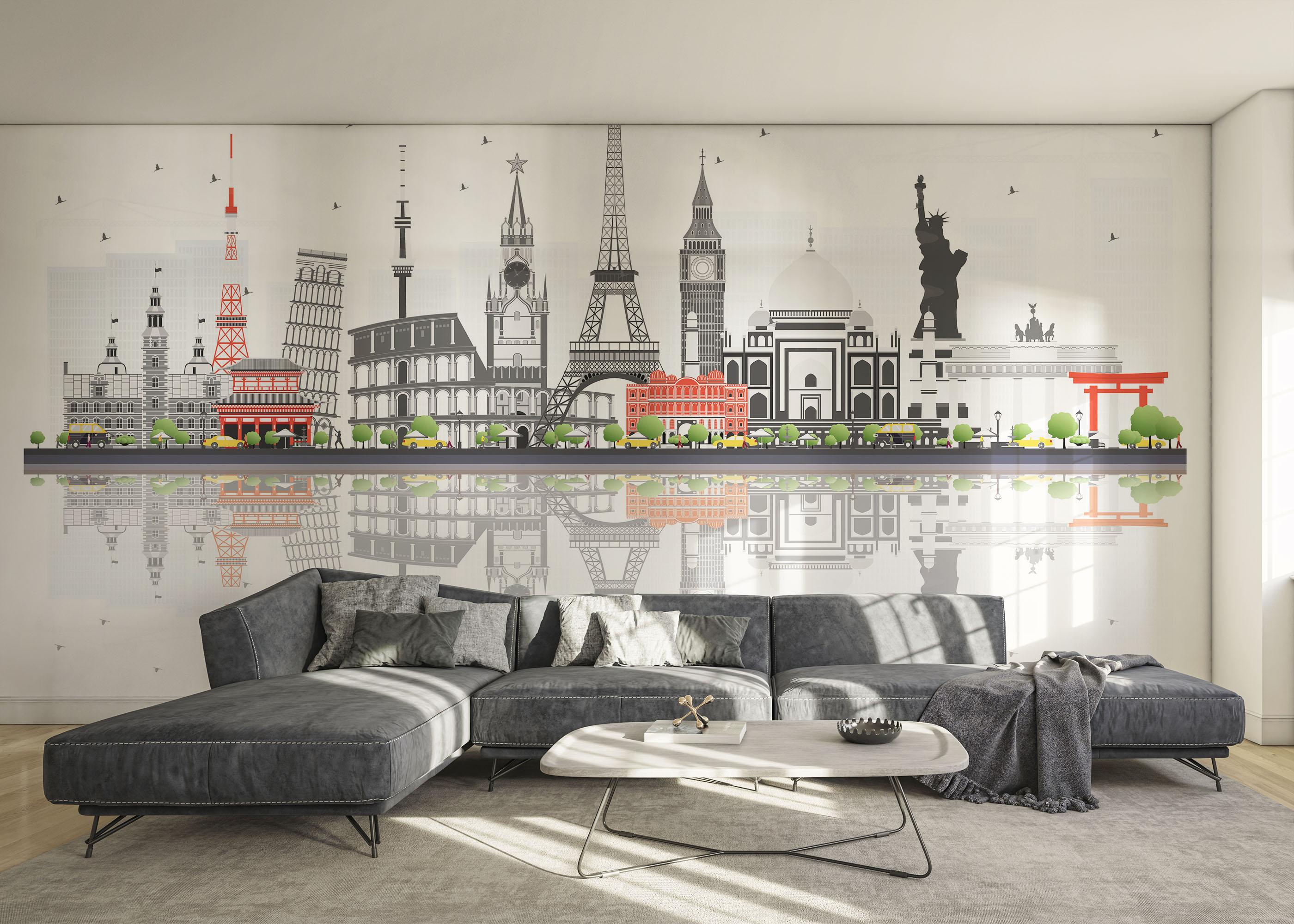 Fototapeta Around The World mockup 0