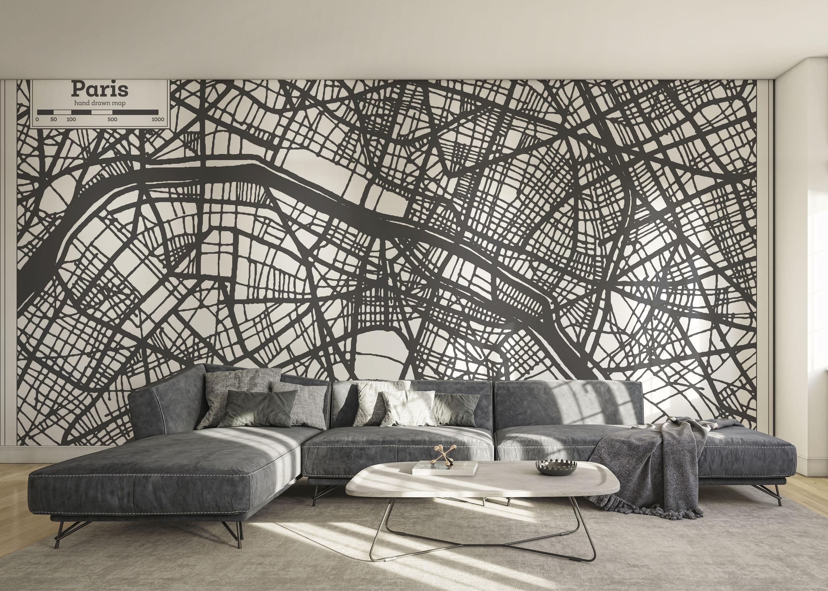 Fototapeta Paris City Map mockup 0