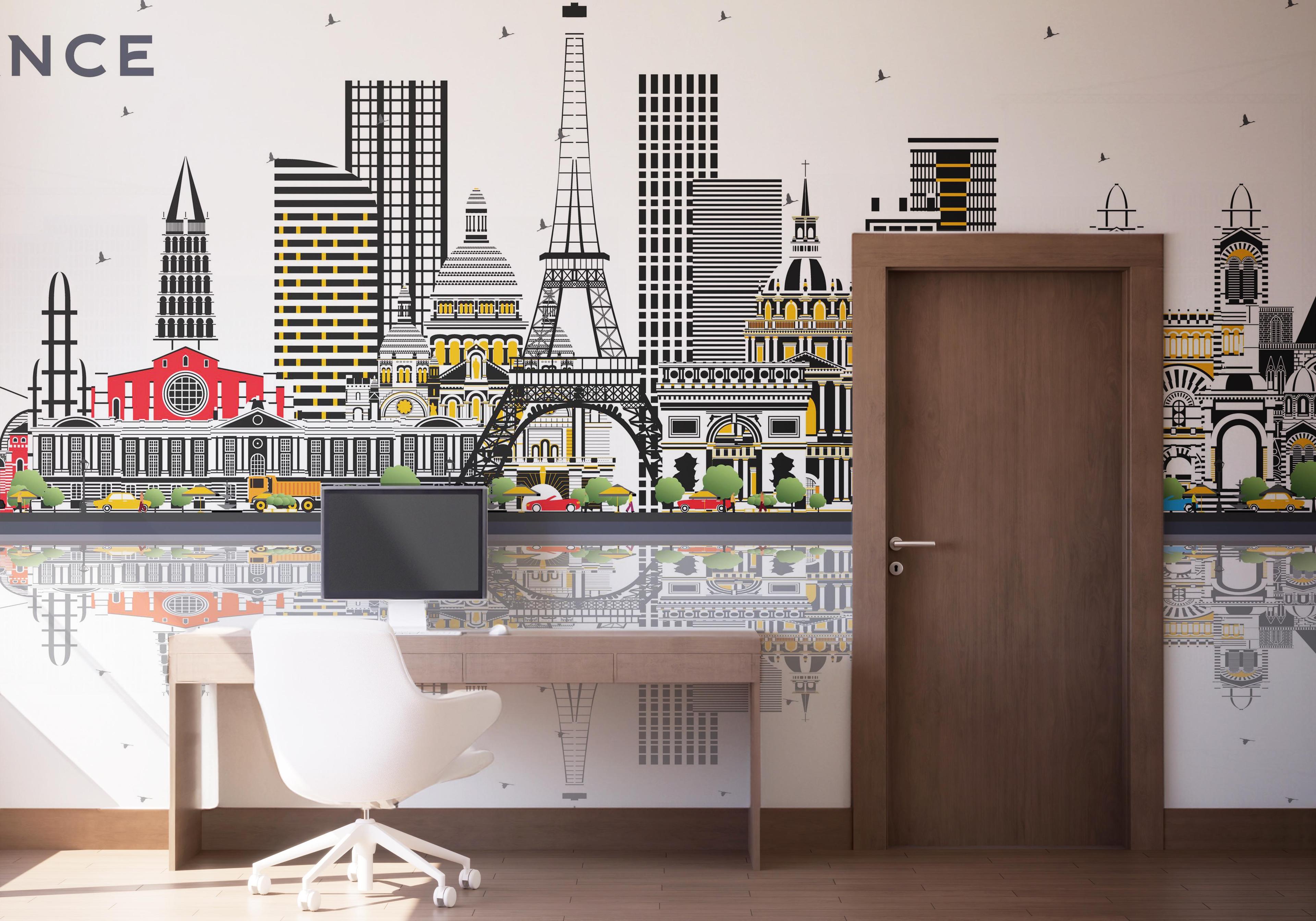 Fototapeta France Skyline mockup 1