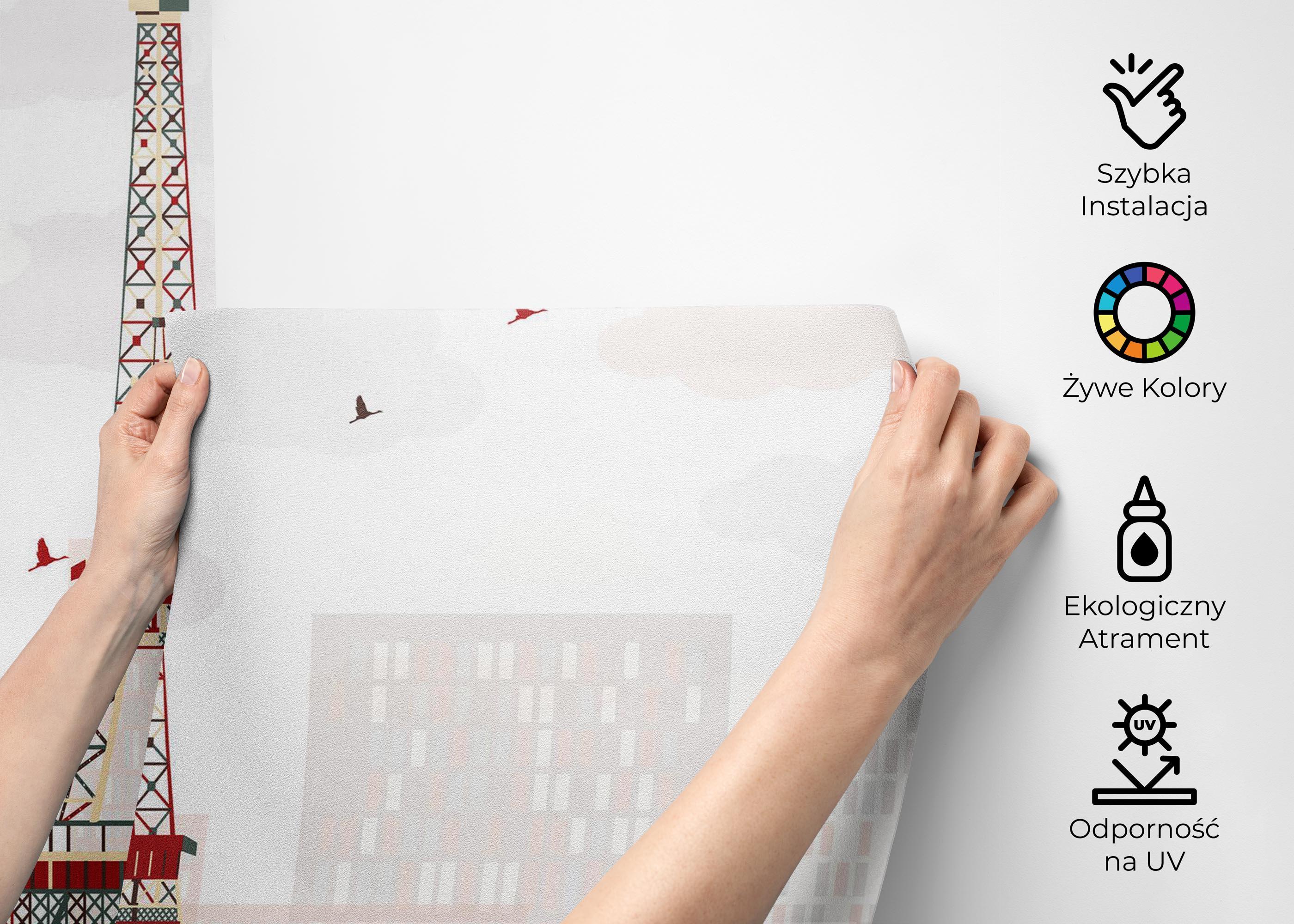 Fototapeta Red Grey Paris mockup 2