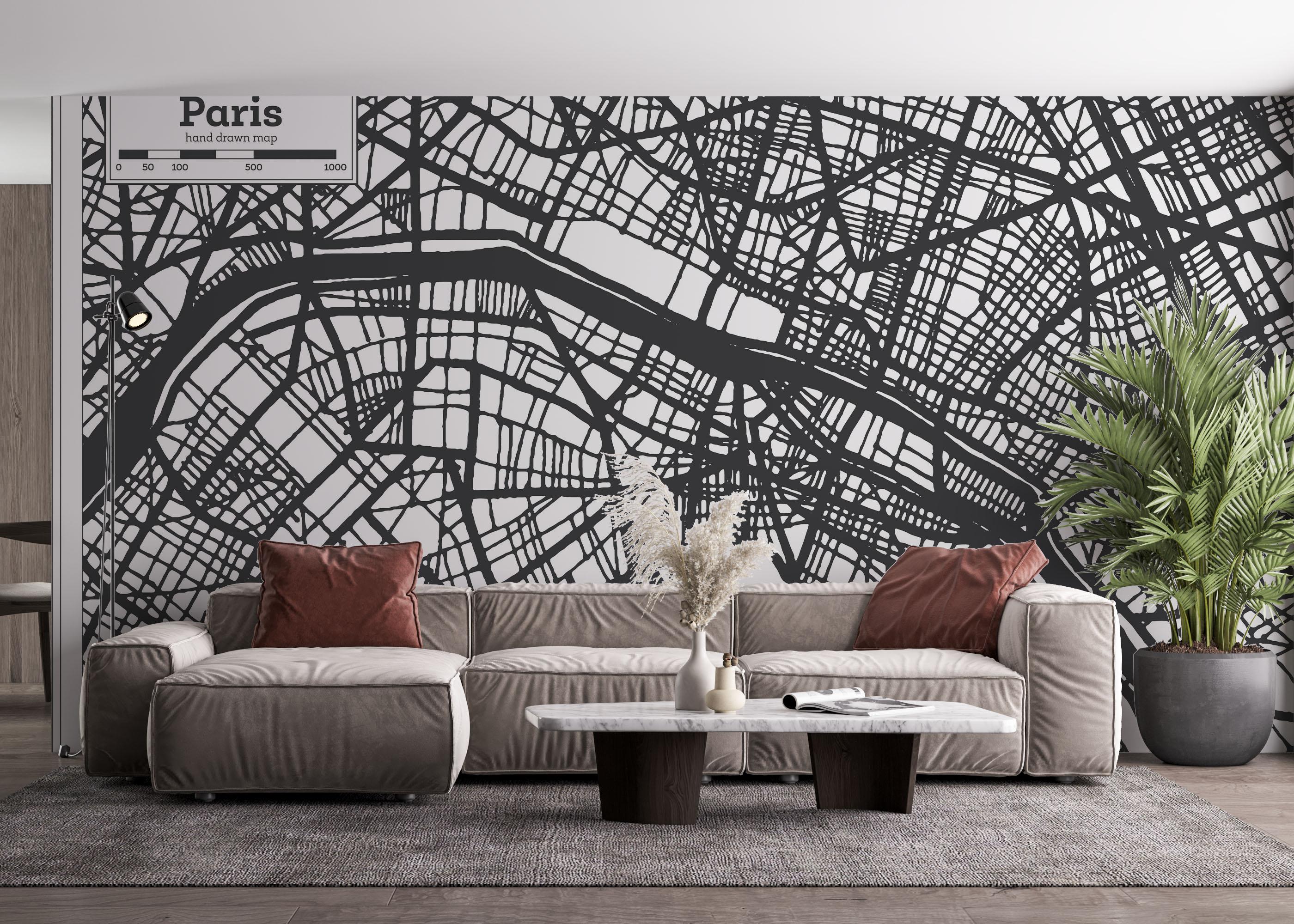 Fototapeta Paris City Map mockup 4