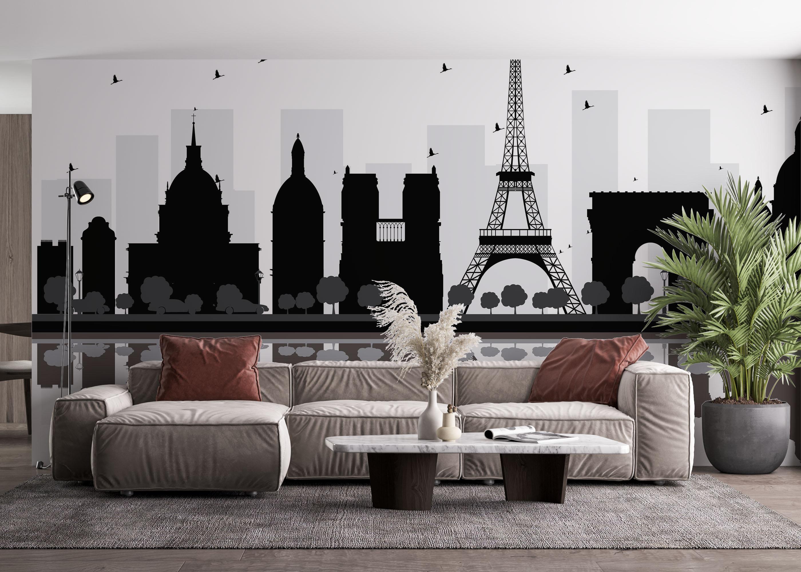 Fototapeta Paris Silhouette mockup 4