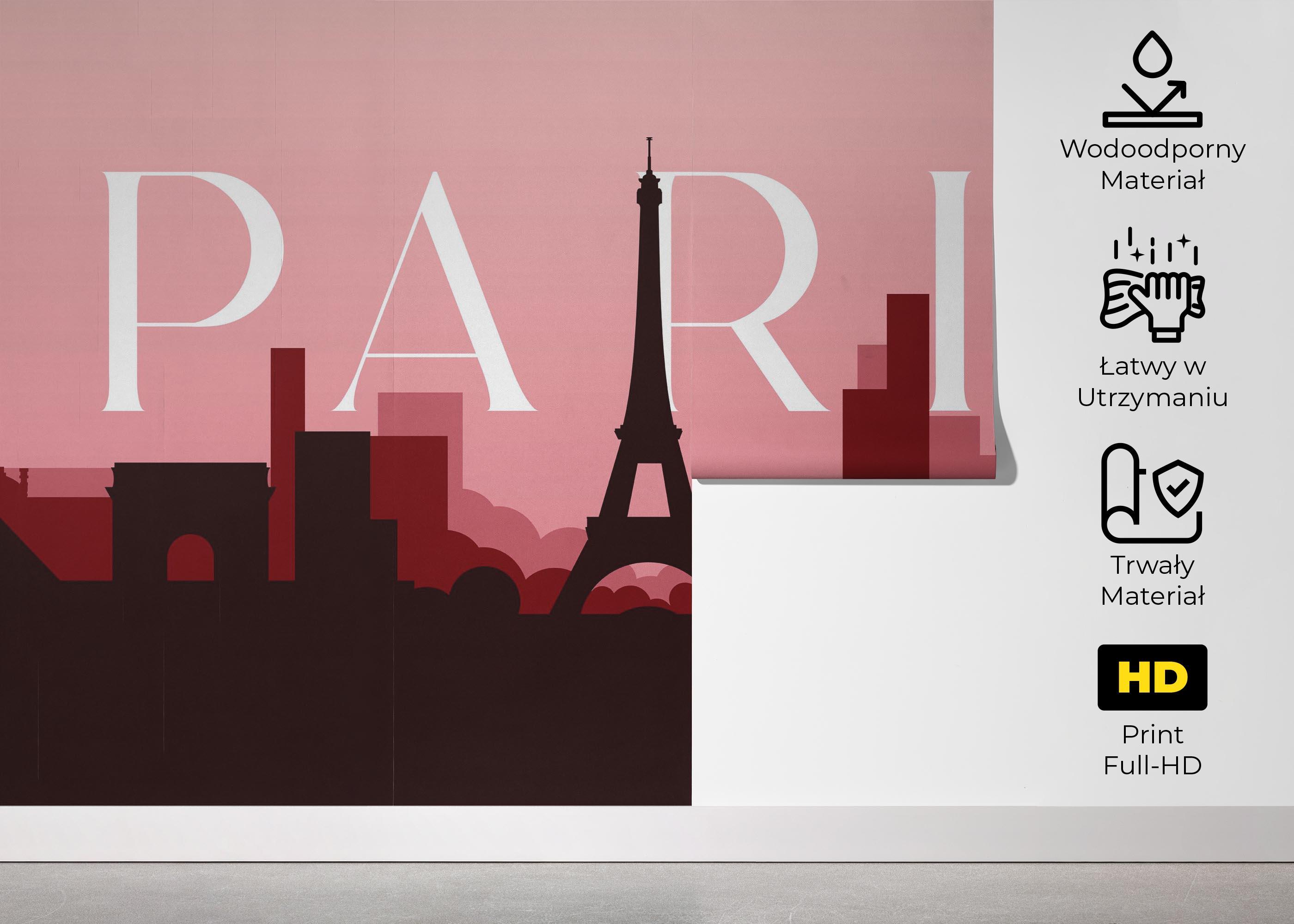 Fototapeta Red Light Paris mockup 5