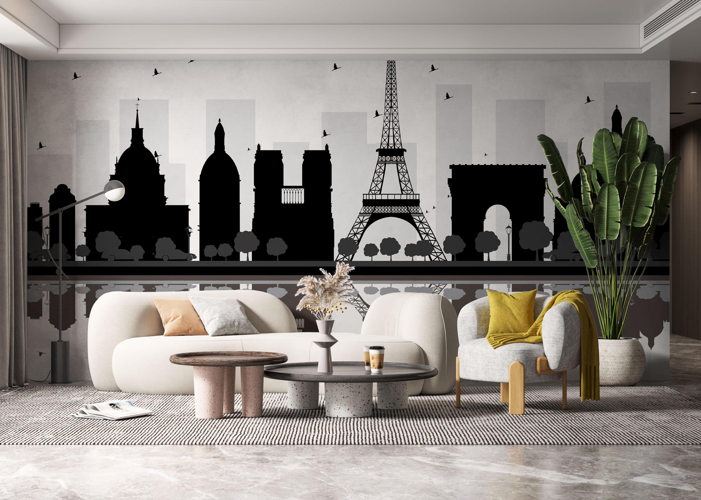 Fototapeta Paris Silhouette mockup 6