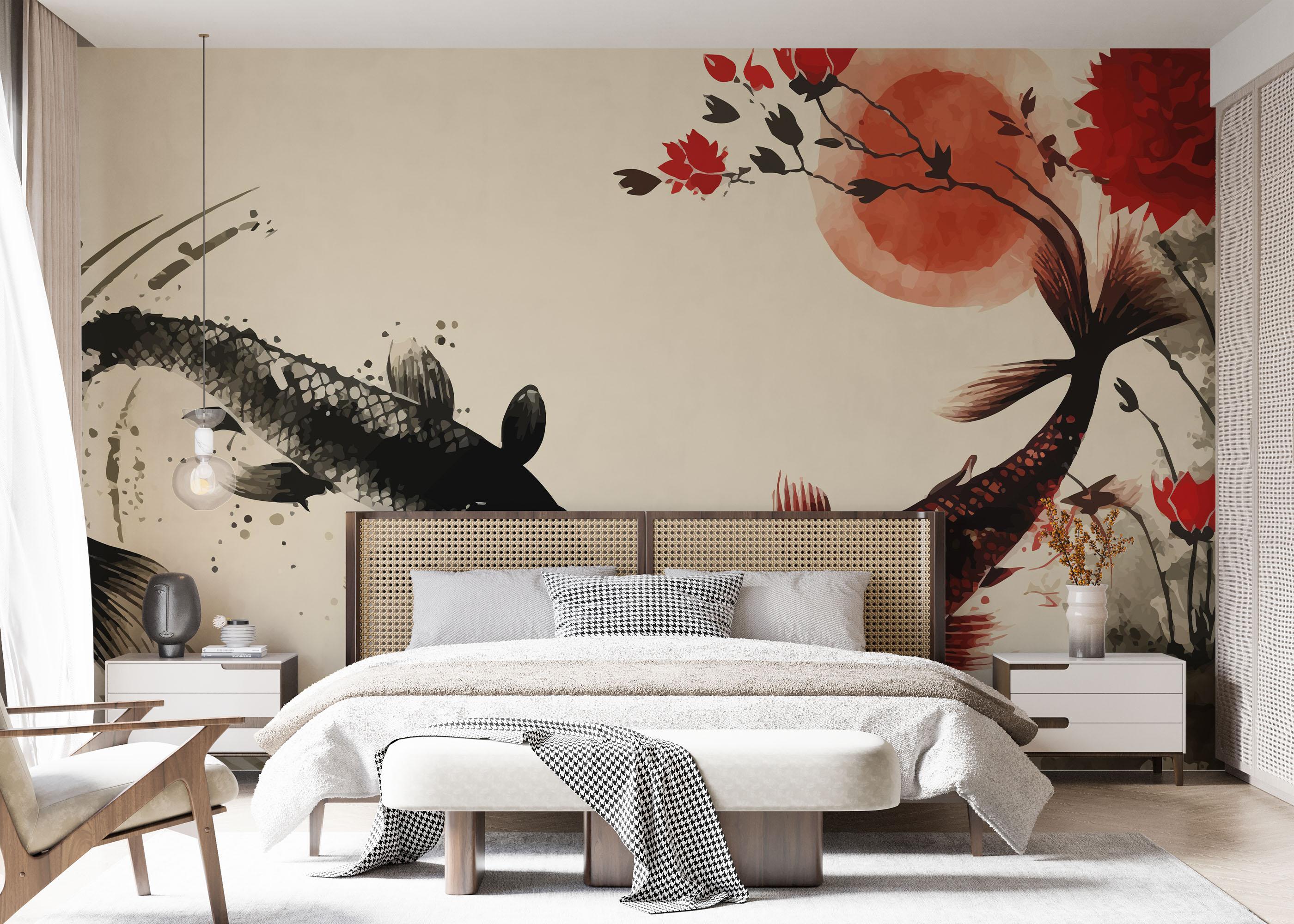 Fototapeta Red Black Koi mockup 7