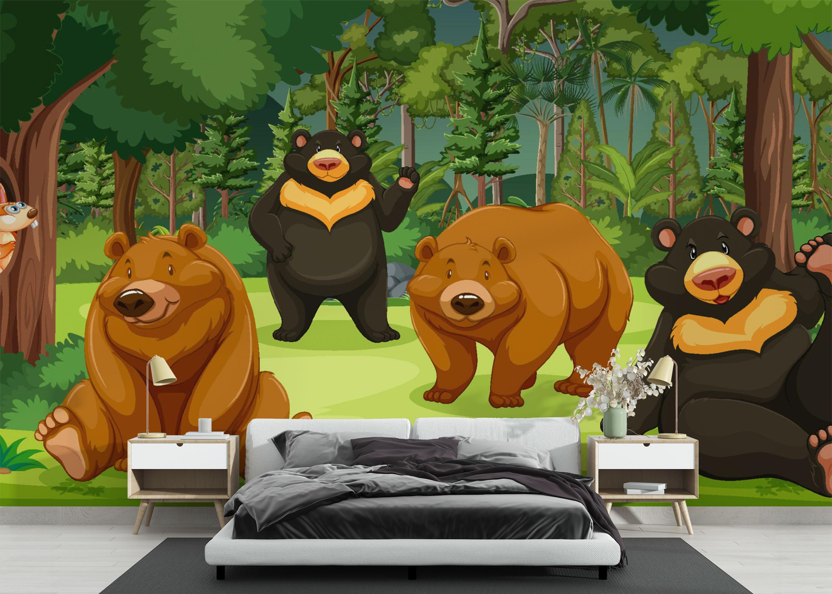 Fototapeta Bear Family mockup 3