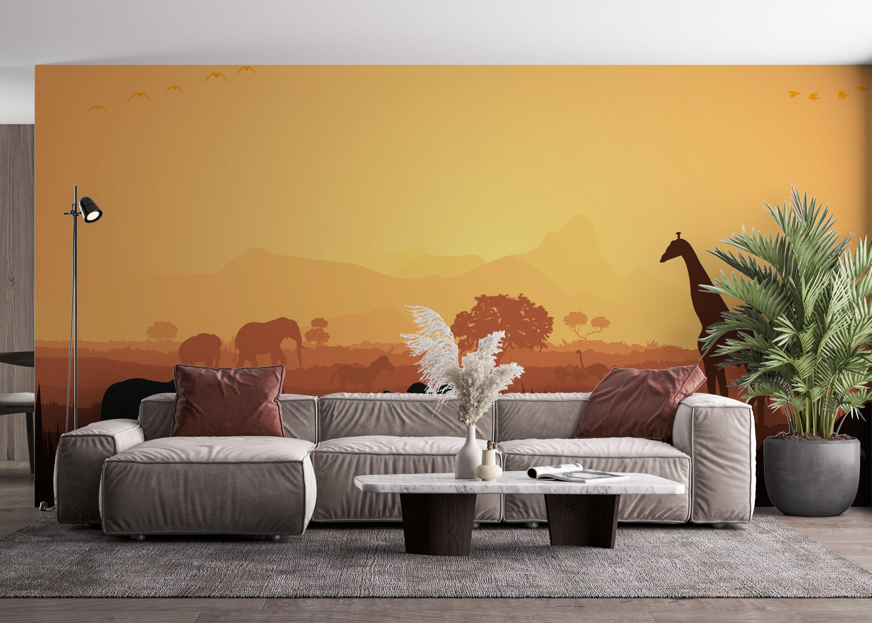 Fototapeta Animal Forest Shilouette mockup 4