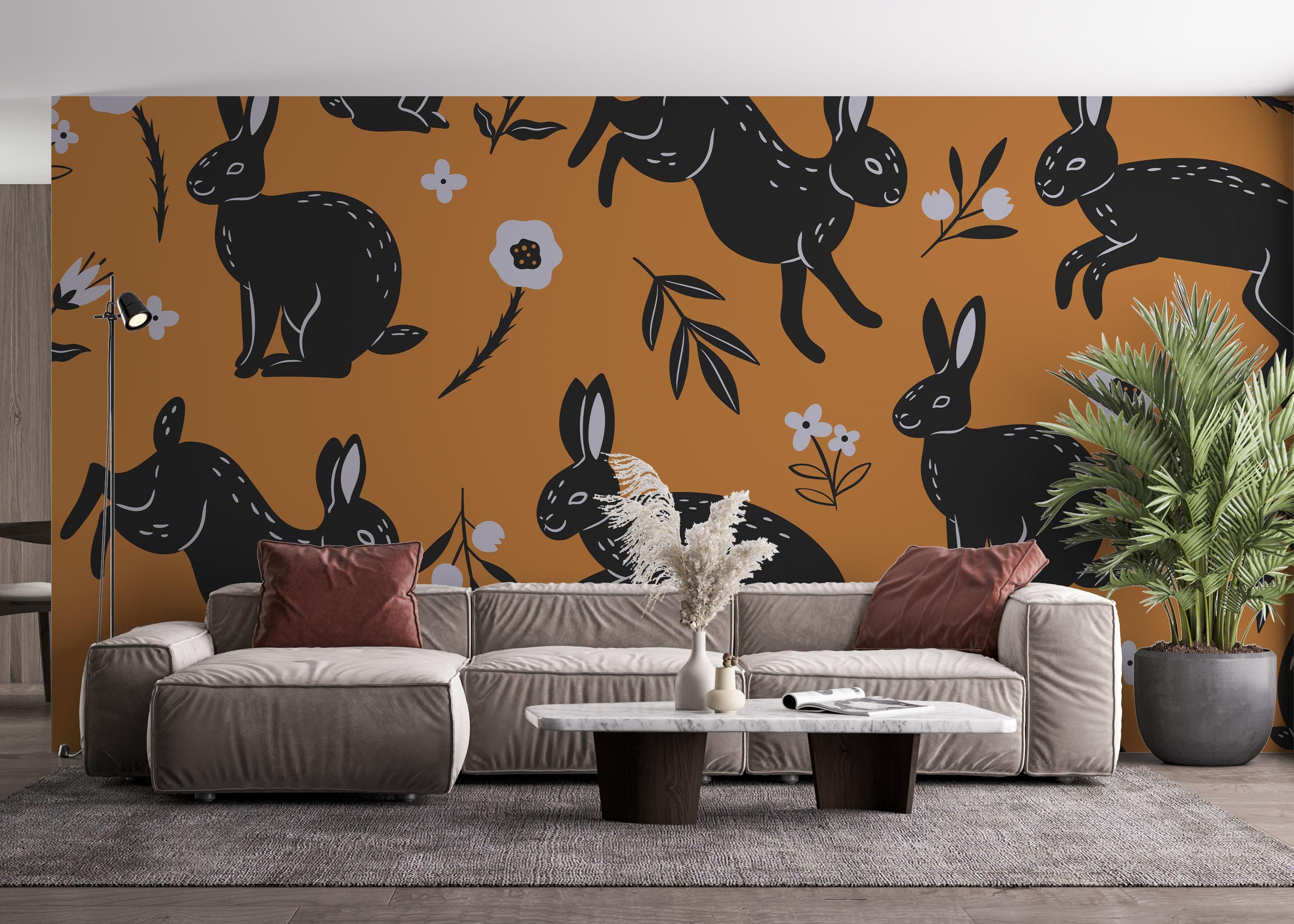Fototapeta Bunny Pattern Art mockup 4