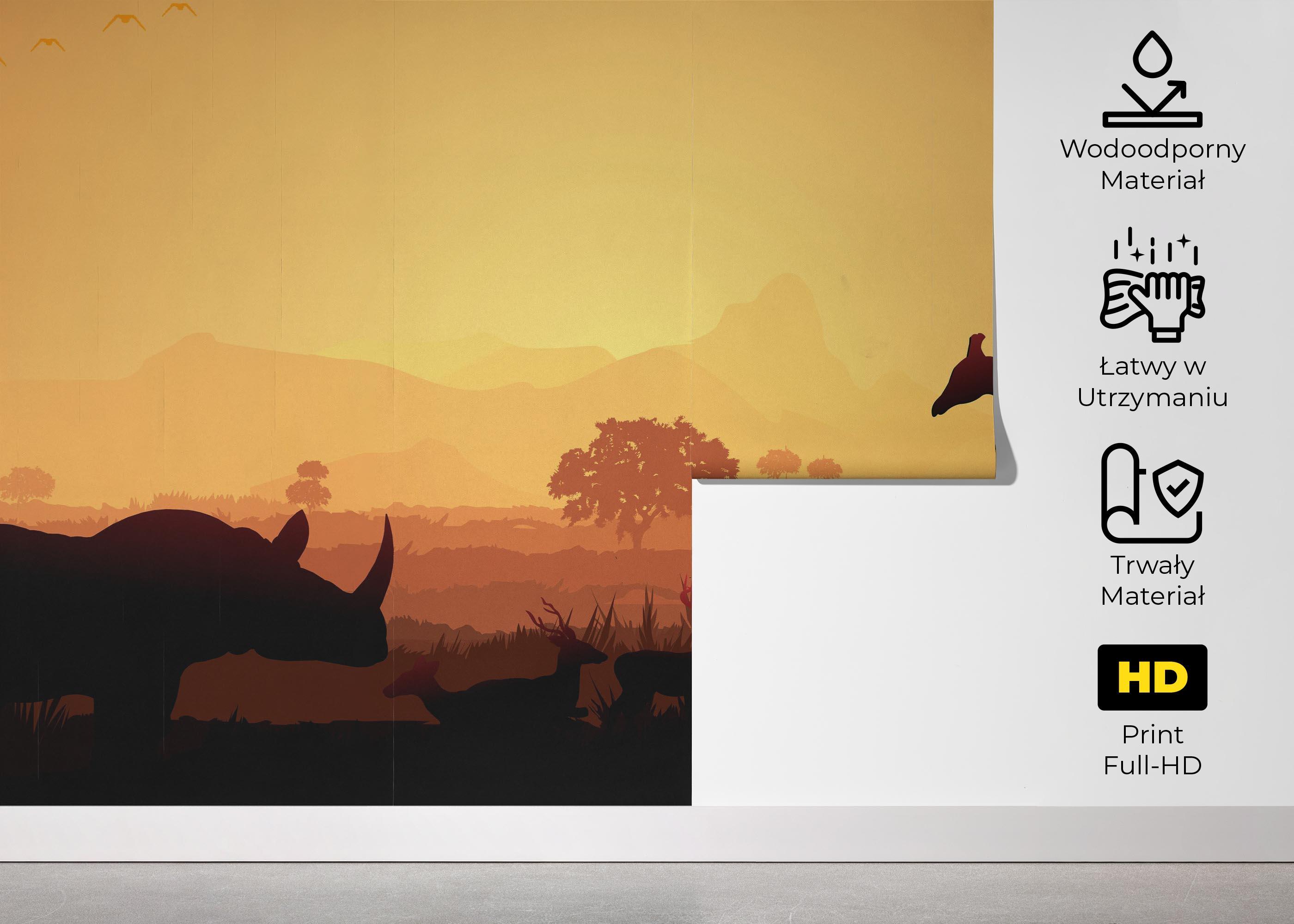 Fototapeta Animal Sunset View mockup 5