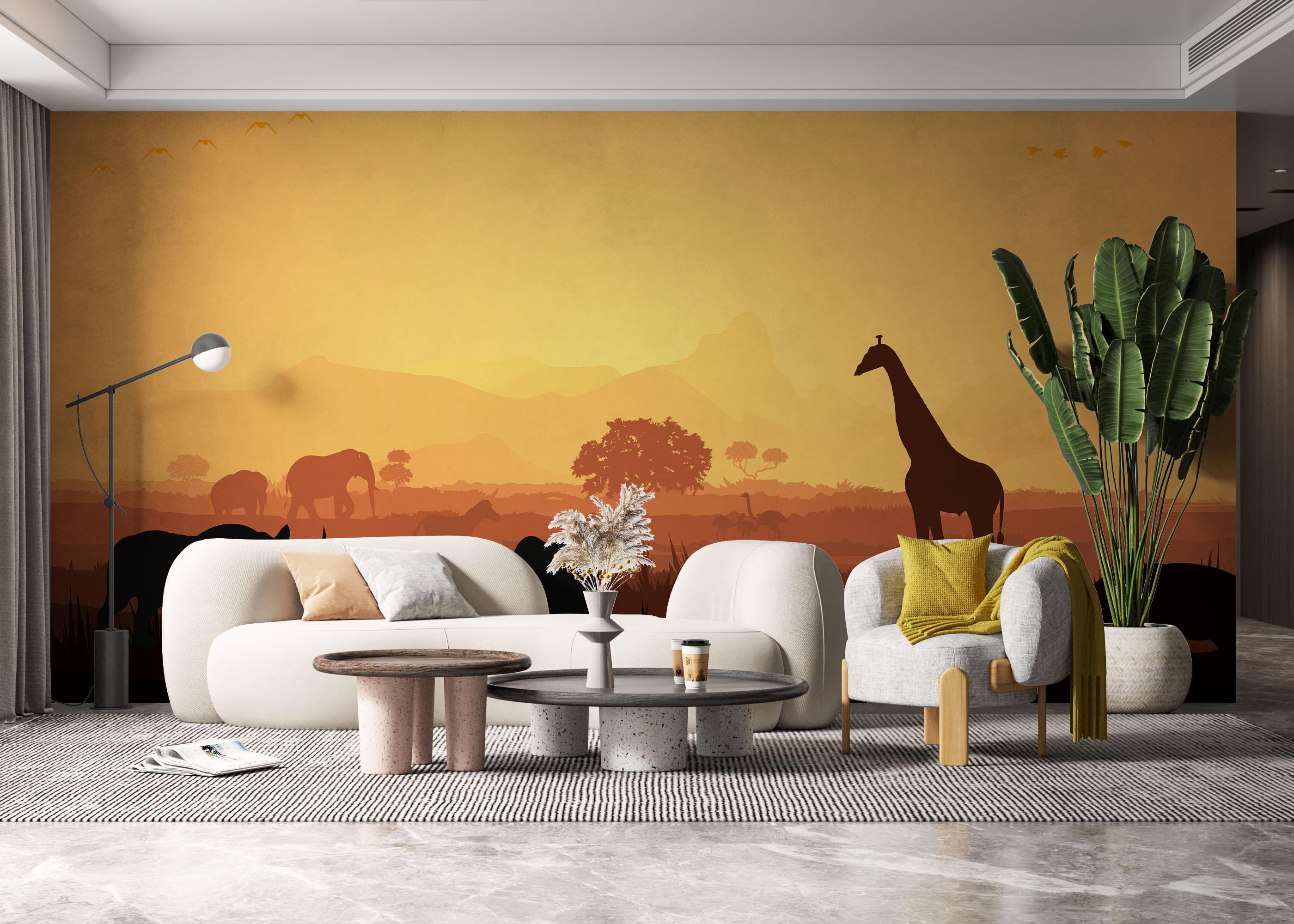 Fototapeta Animal Forest Shilouette mockup 6