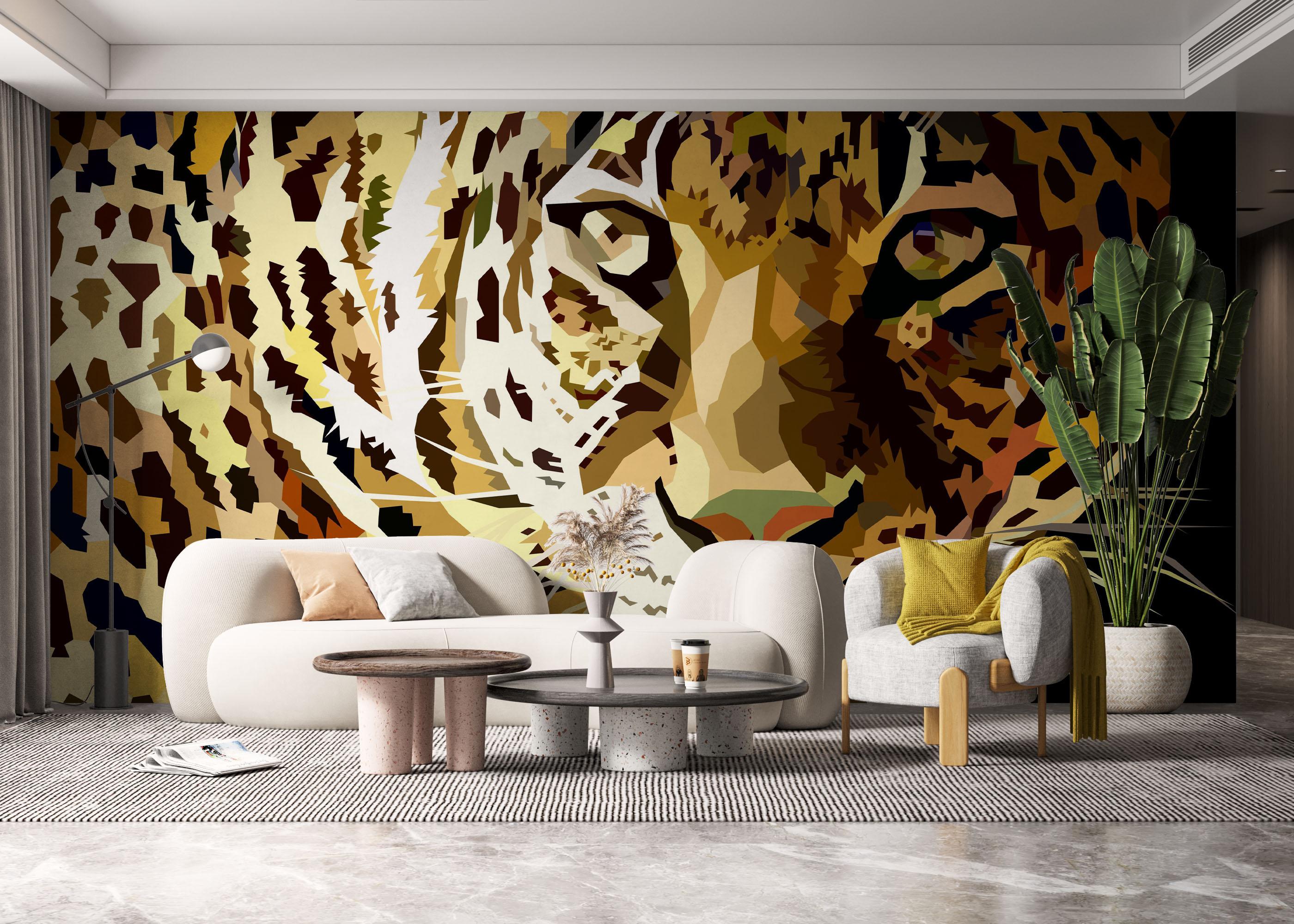 Fototapeta Colorful Ceetah Head mockup 6