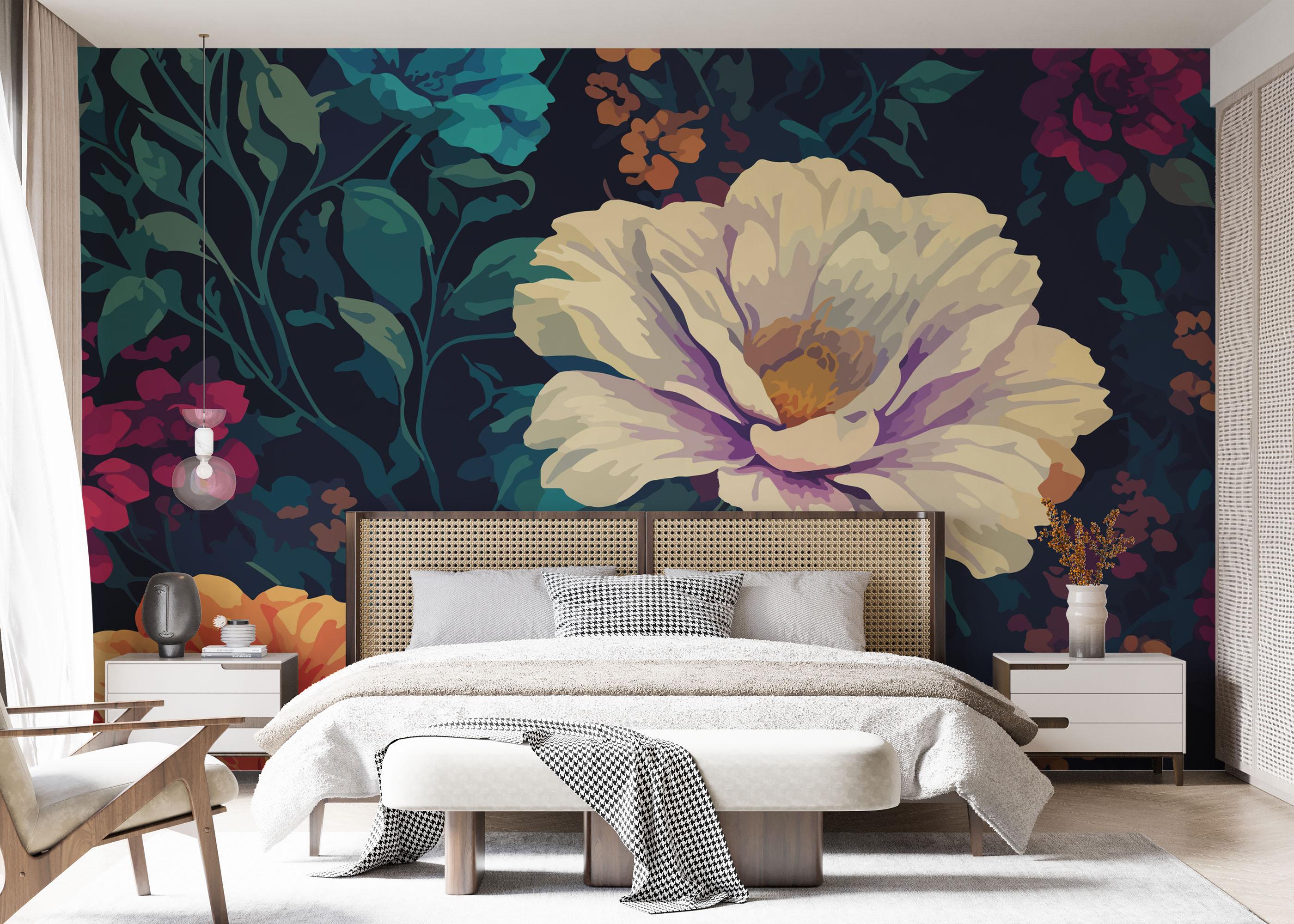 Fototapeta Colorful Flowers Art mockup 7