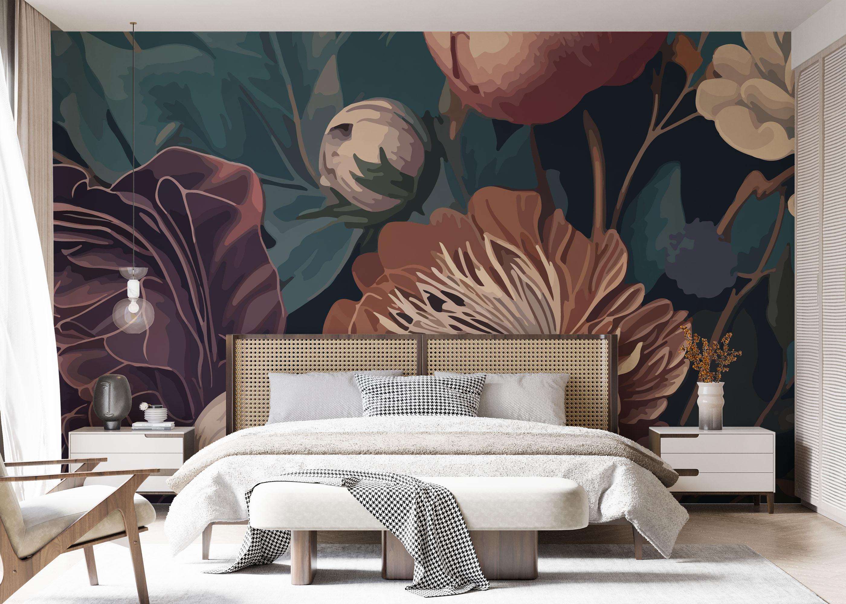 Fototapeta Dark Orange Peony mockup 7