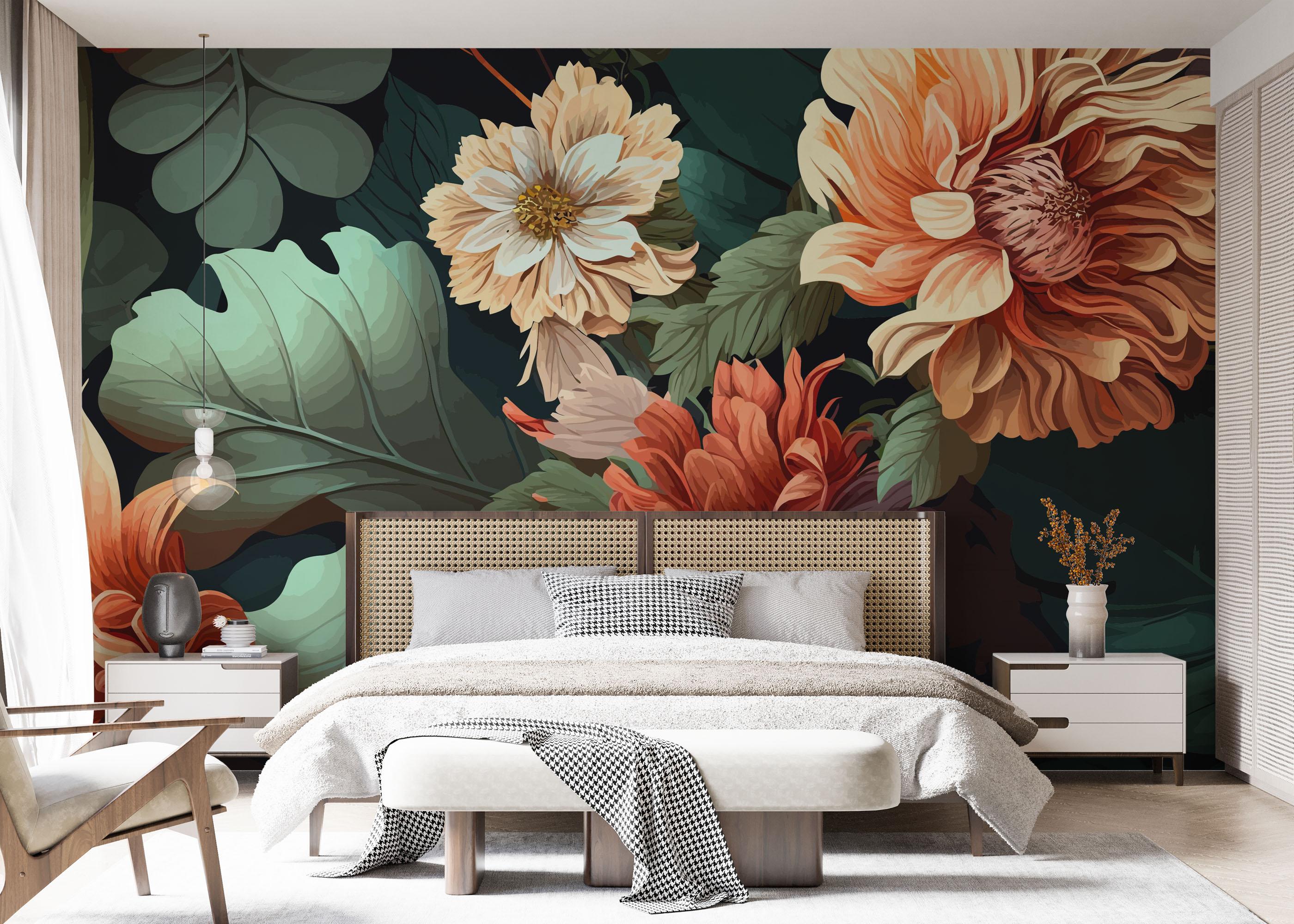 Fototapeta Flower Beautiful Cream mockup 7