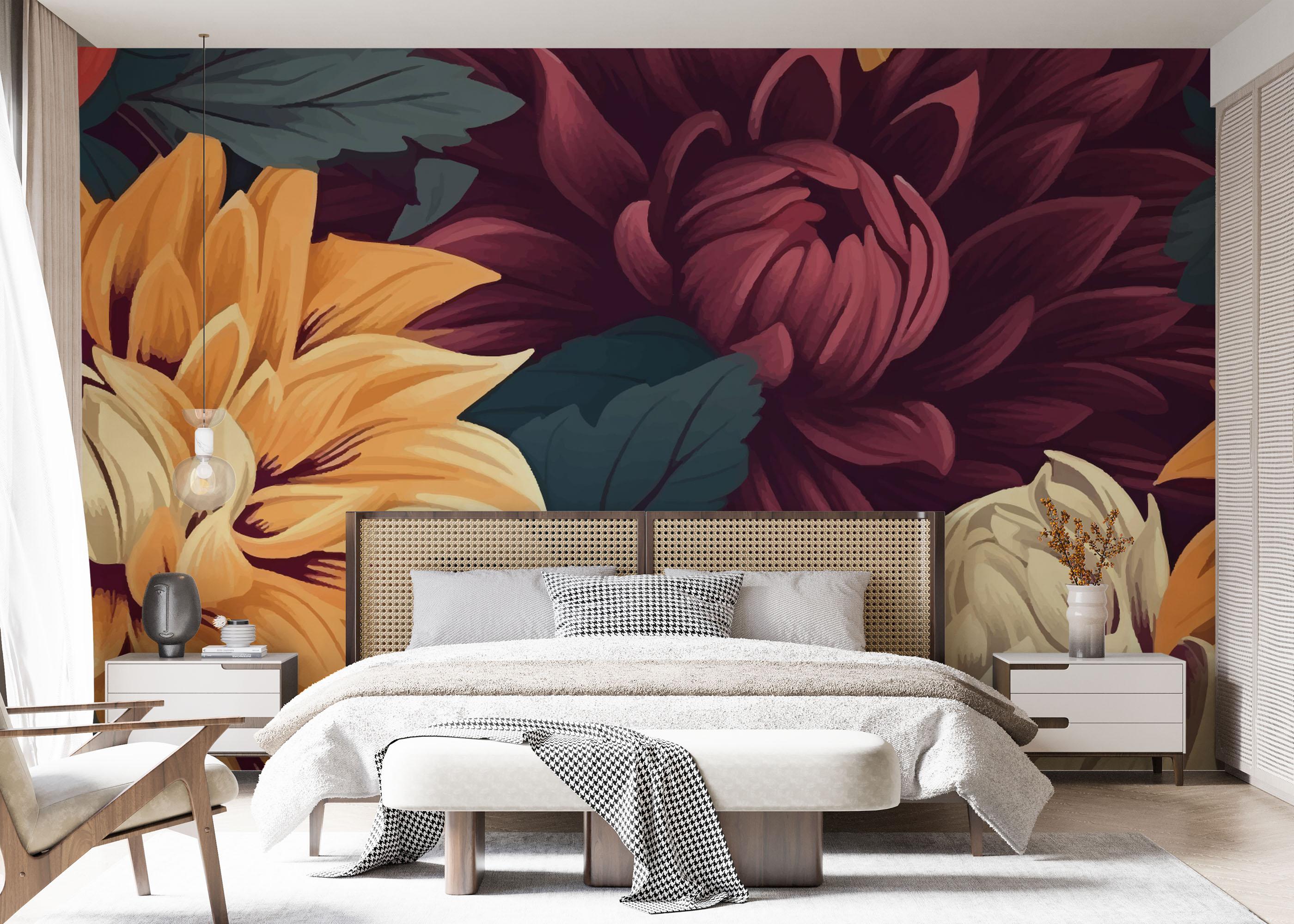 Fototapeta Yellow Cream Flower mockup 7