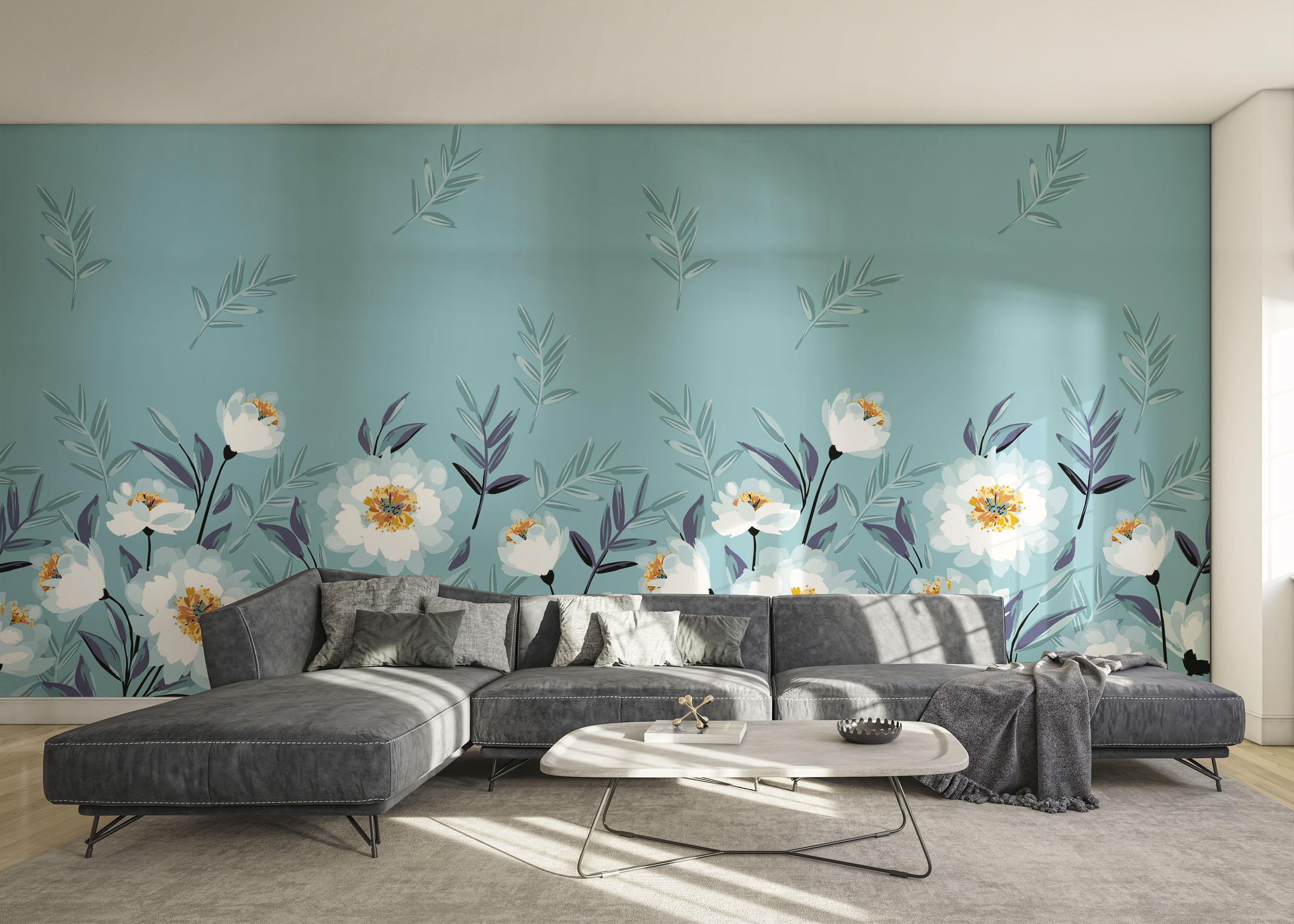 Fototapeta Baby Blue Flower mockup 0