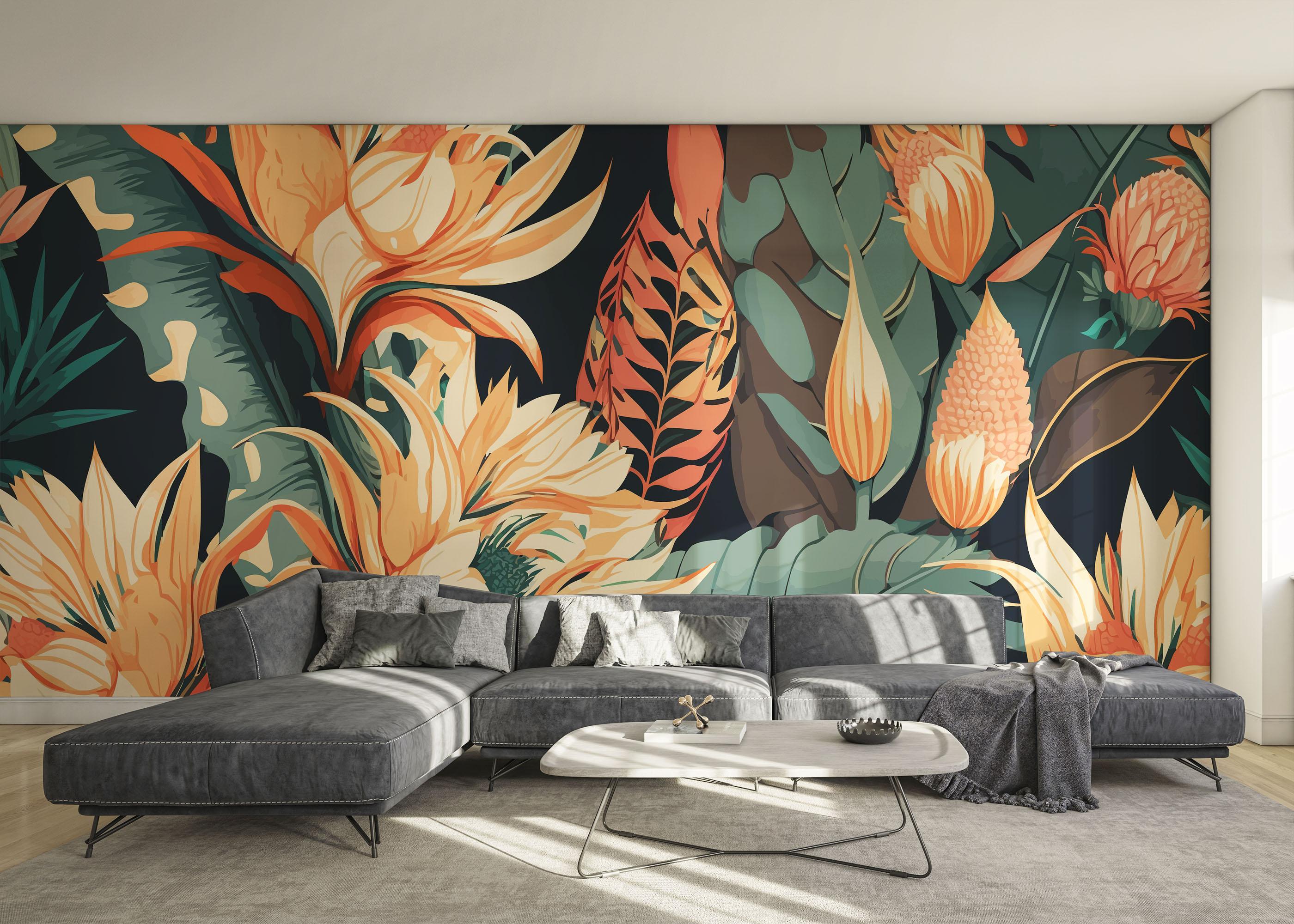 Fototapeta Big Orange Plant mockup 0