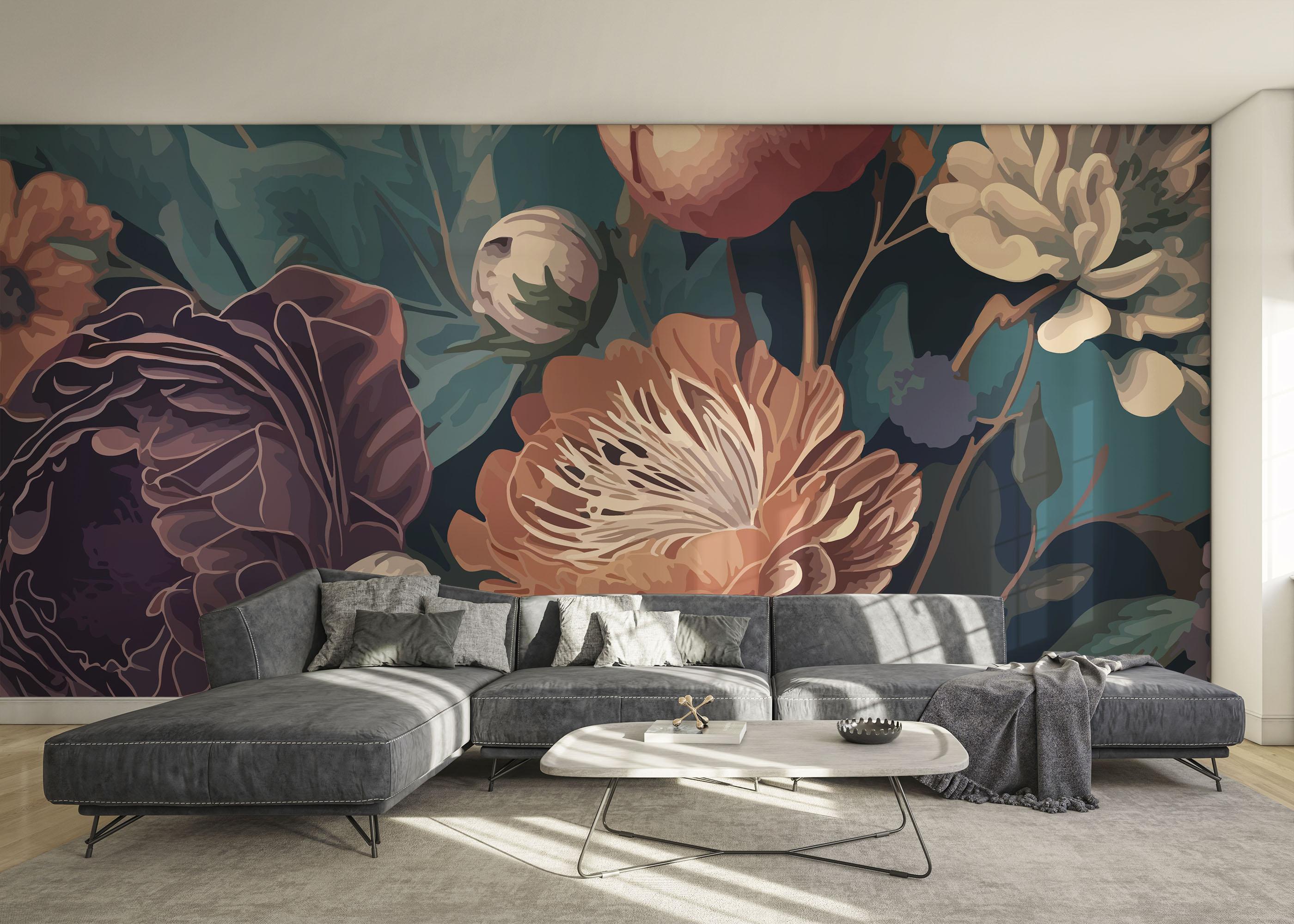 Fototapeta Dark Orange Peony mockup 0