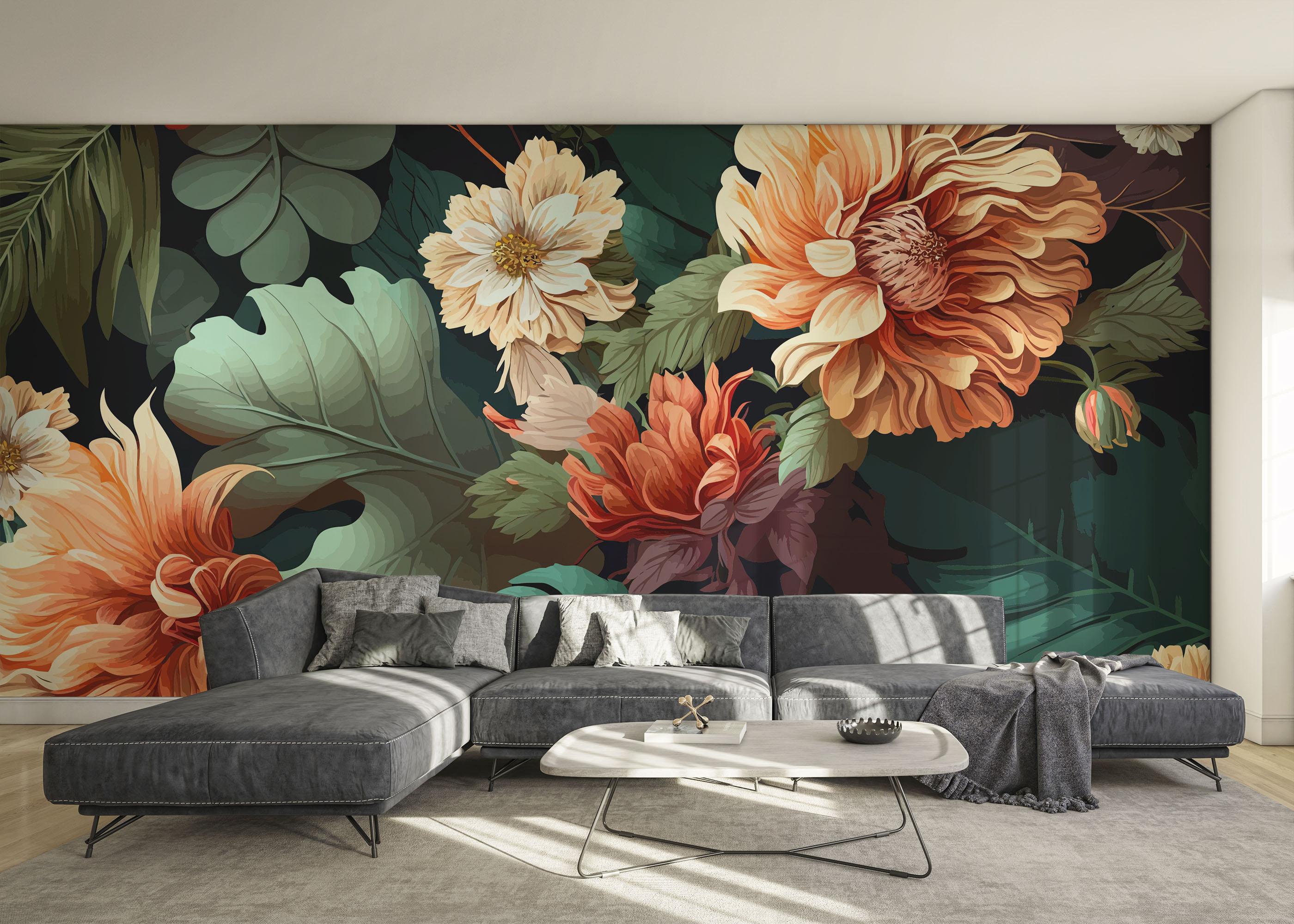 Fototapeta Flower Beautiful Cream mockup 0