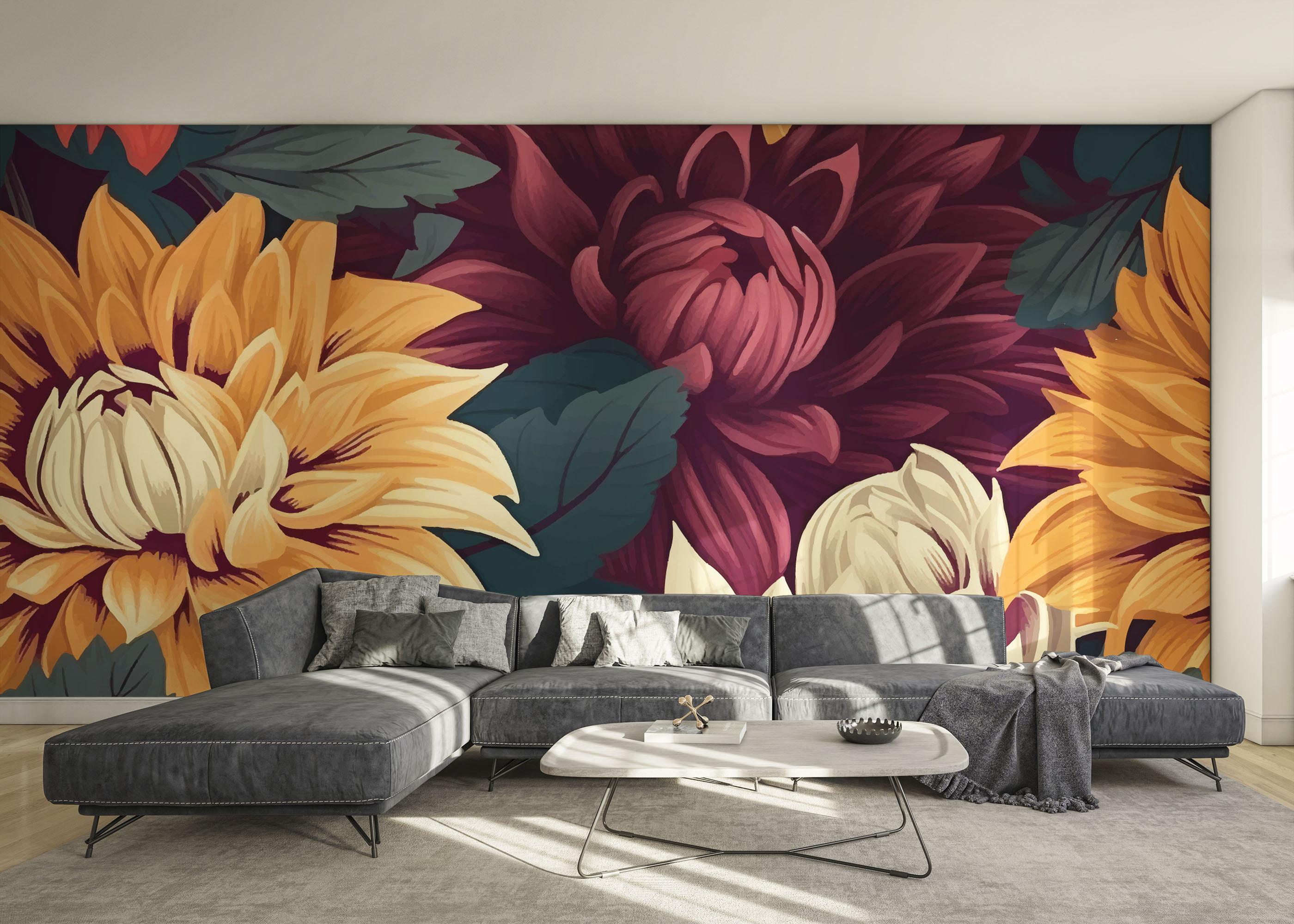 Fototapeta Yellow Cream Flower mockup 0