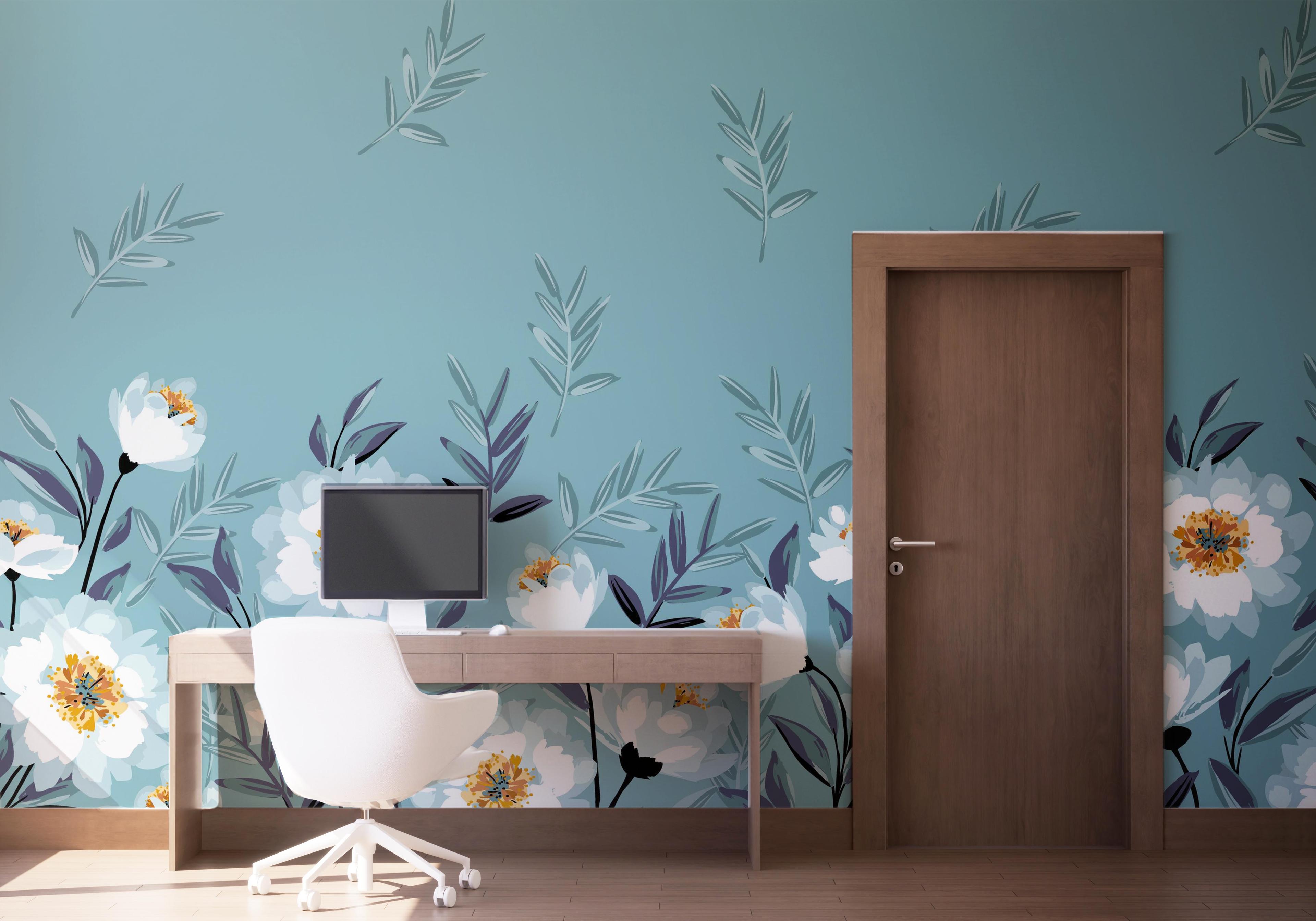 Fototapeta Baby Blue Flower mockup 1