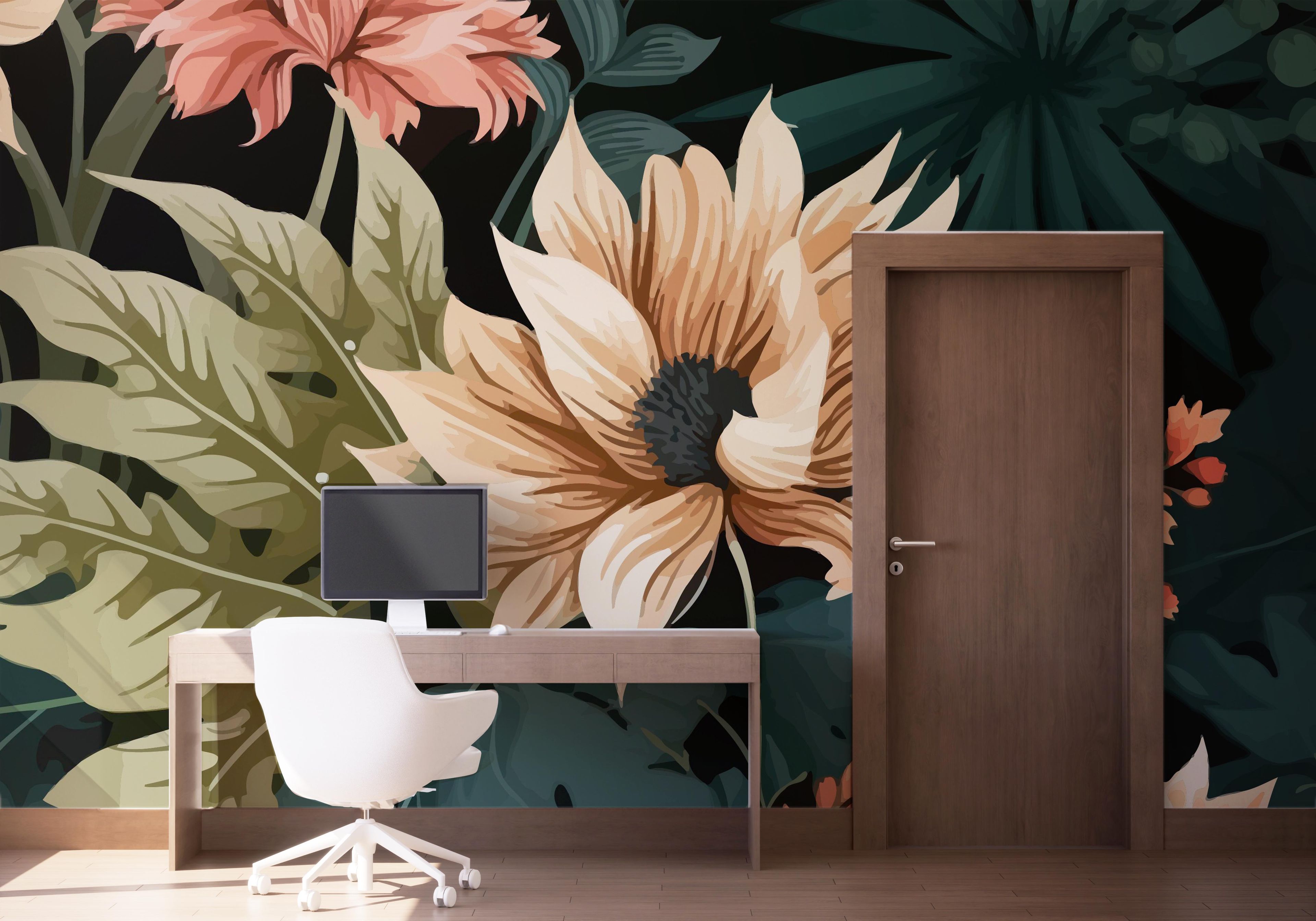 Beautiful Cream Flower mockup 1