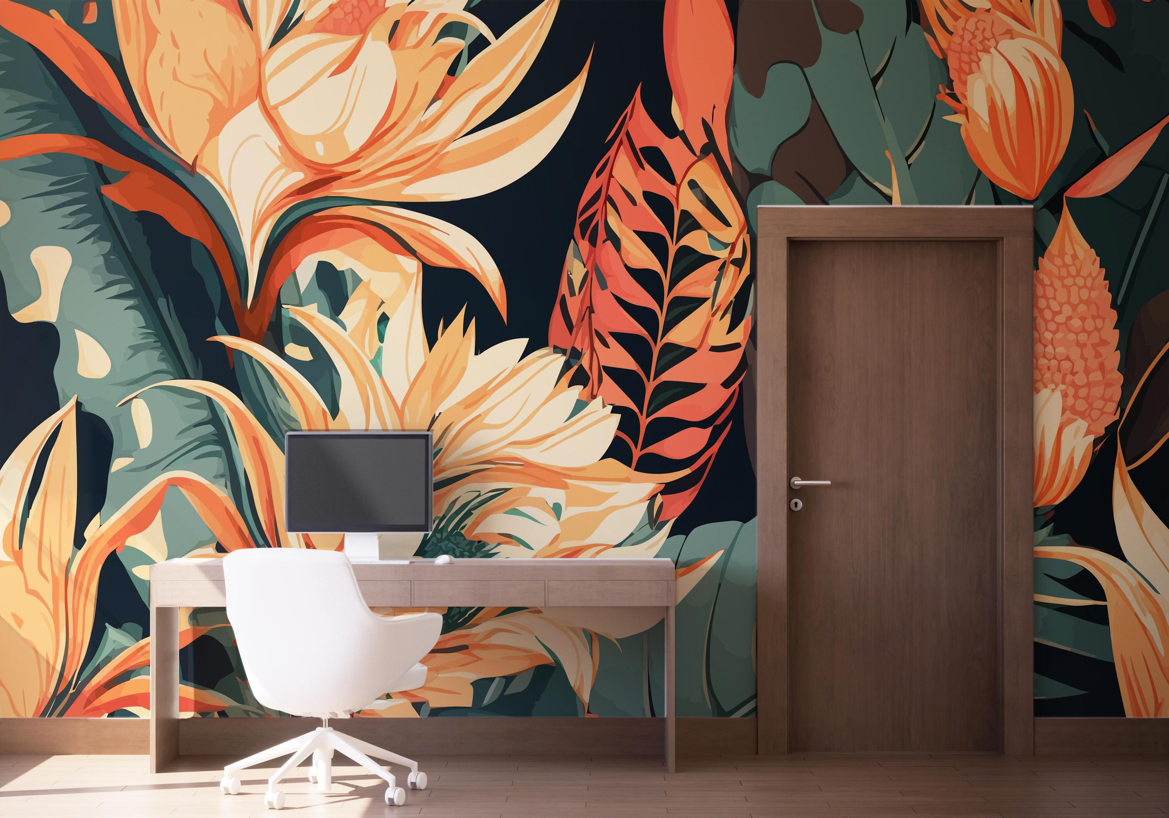 Fototapeta Big Orange Plant mockup 1