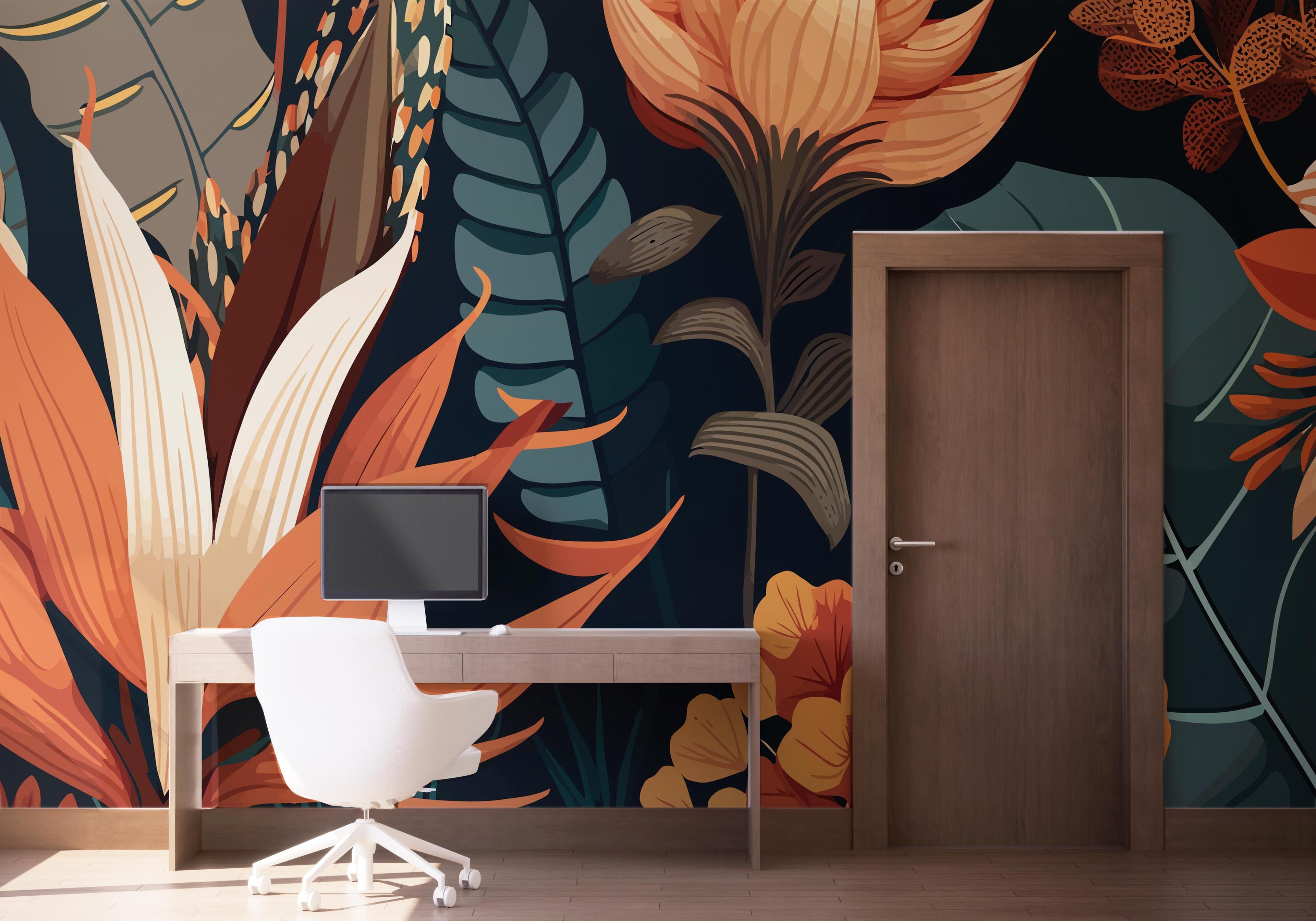 Fototapeta Brown Orange Plants mockup 1