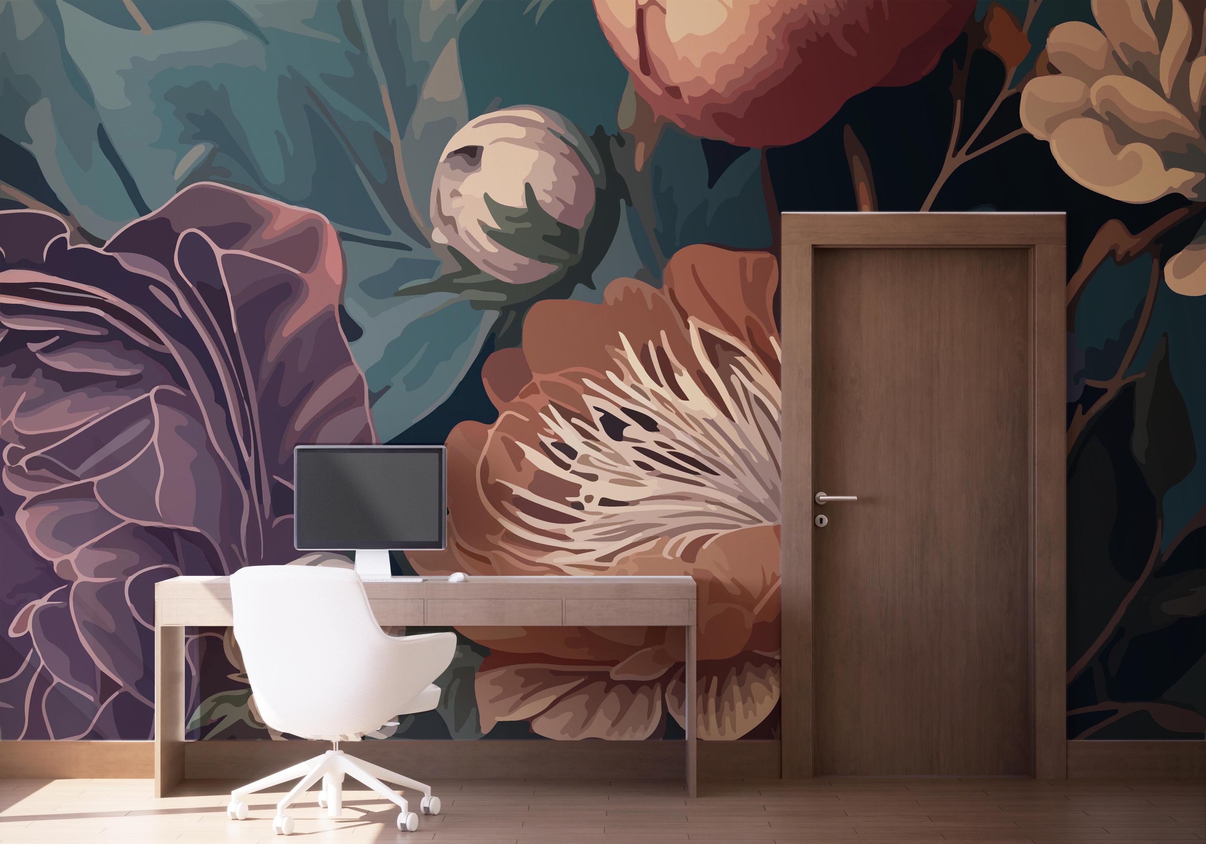 Fototapeta Dark Orange Peony mockup 1