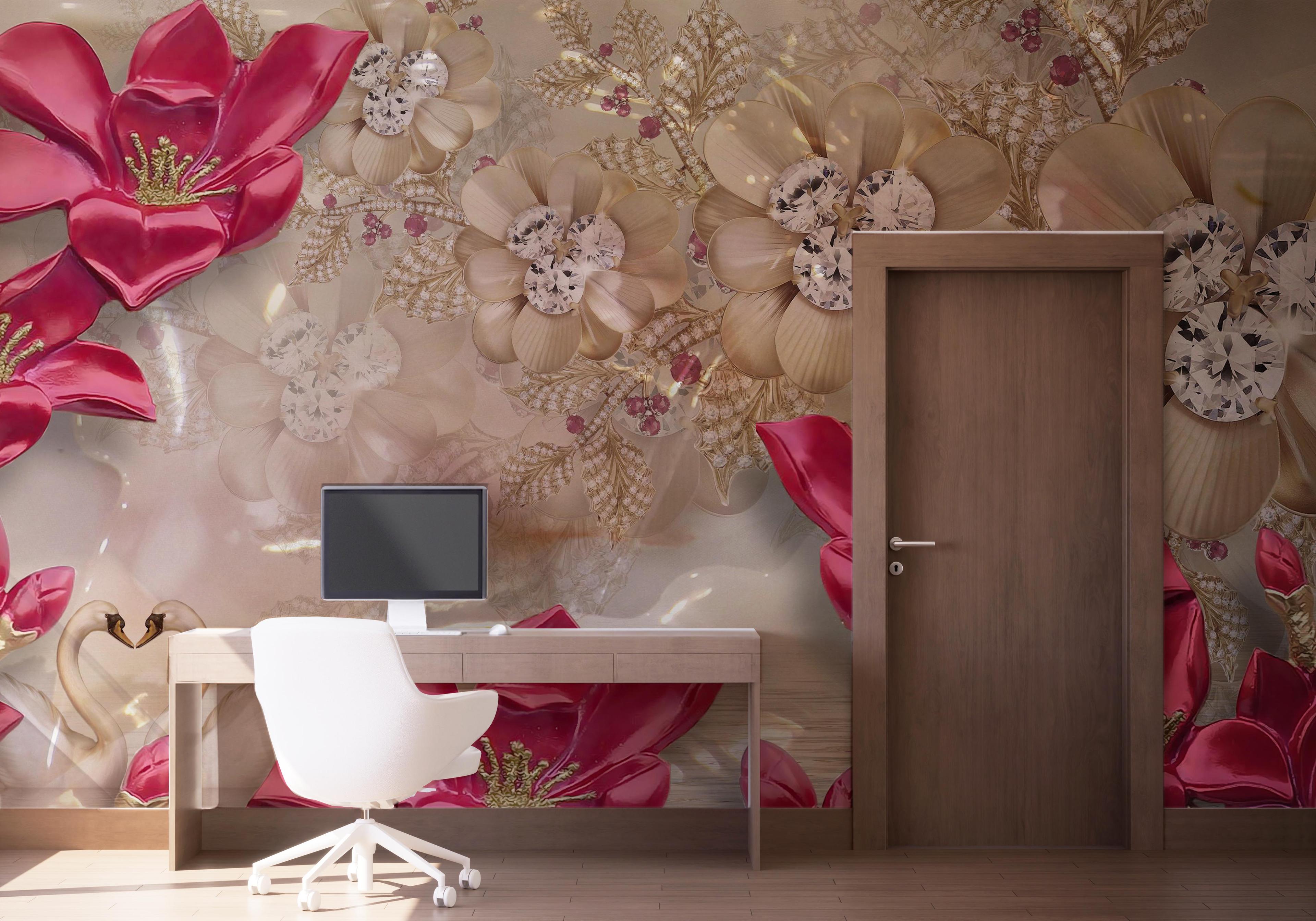 Fototapeta Diamond Flowers mockup 1