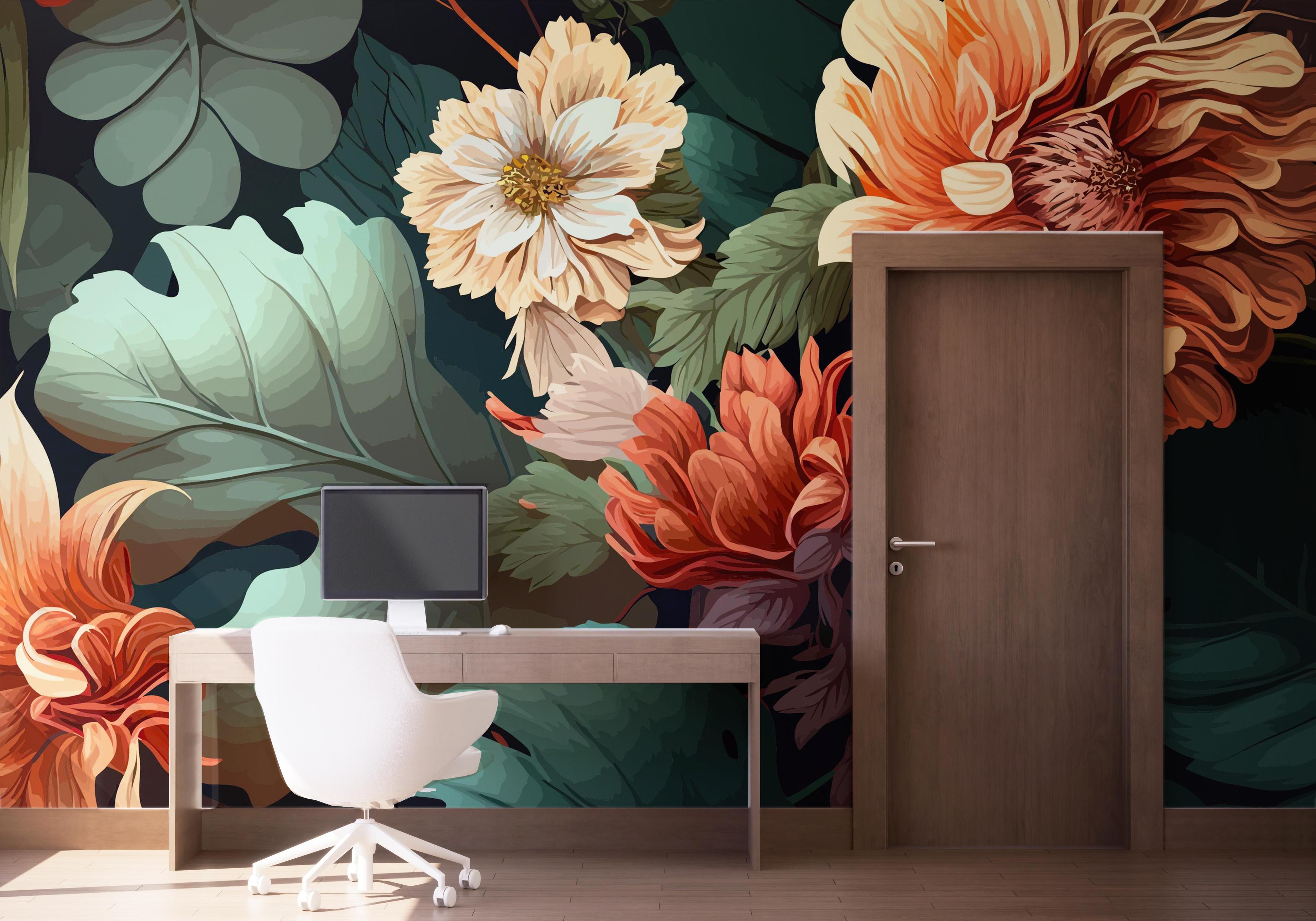 Fototapeta Flower Beautiful Cream mockup 1