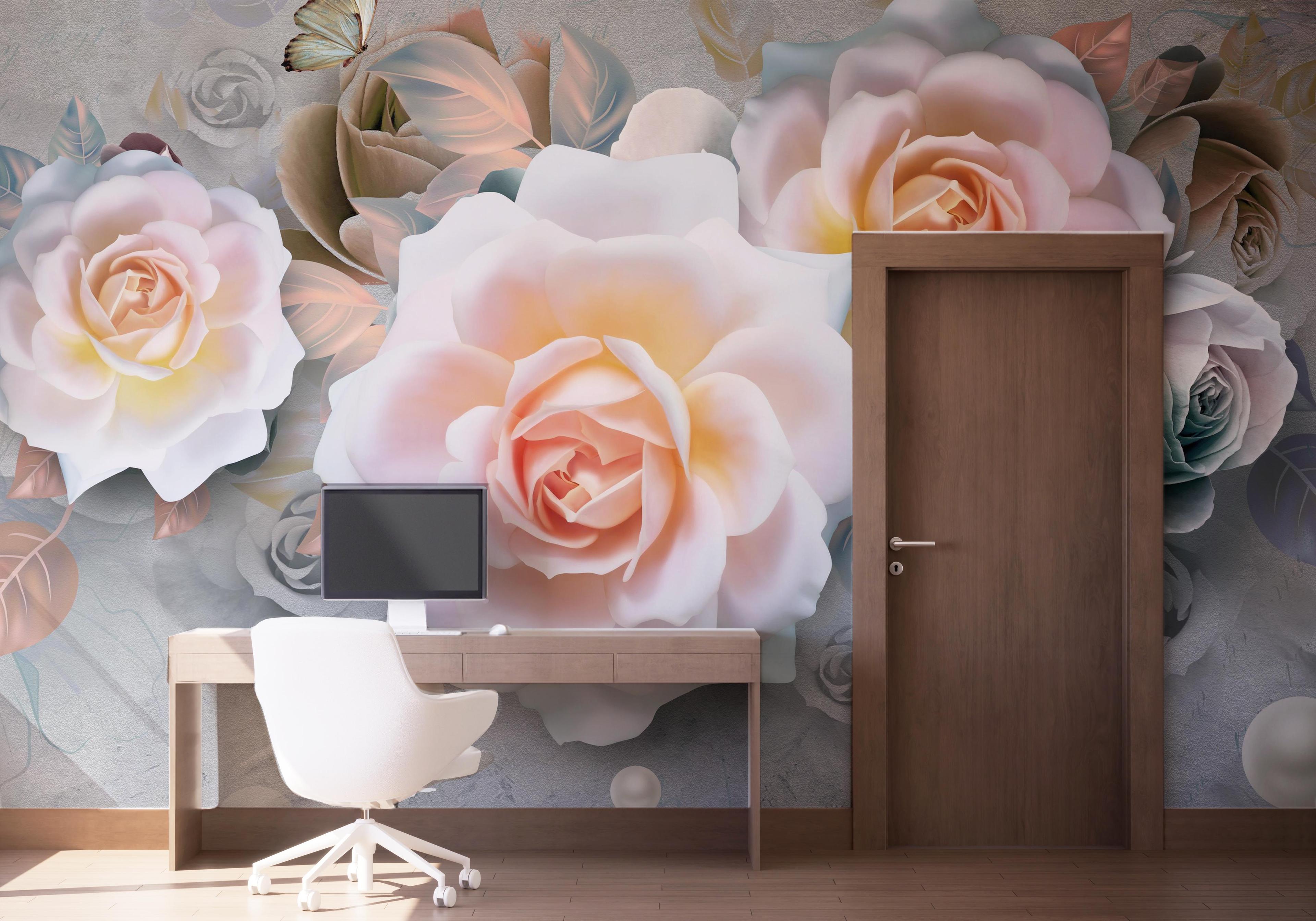 Fototapeta Marzipan Rose mockup 1