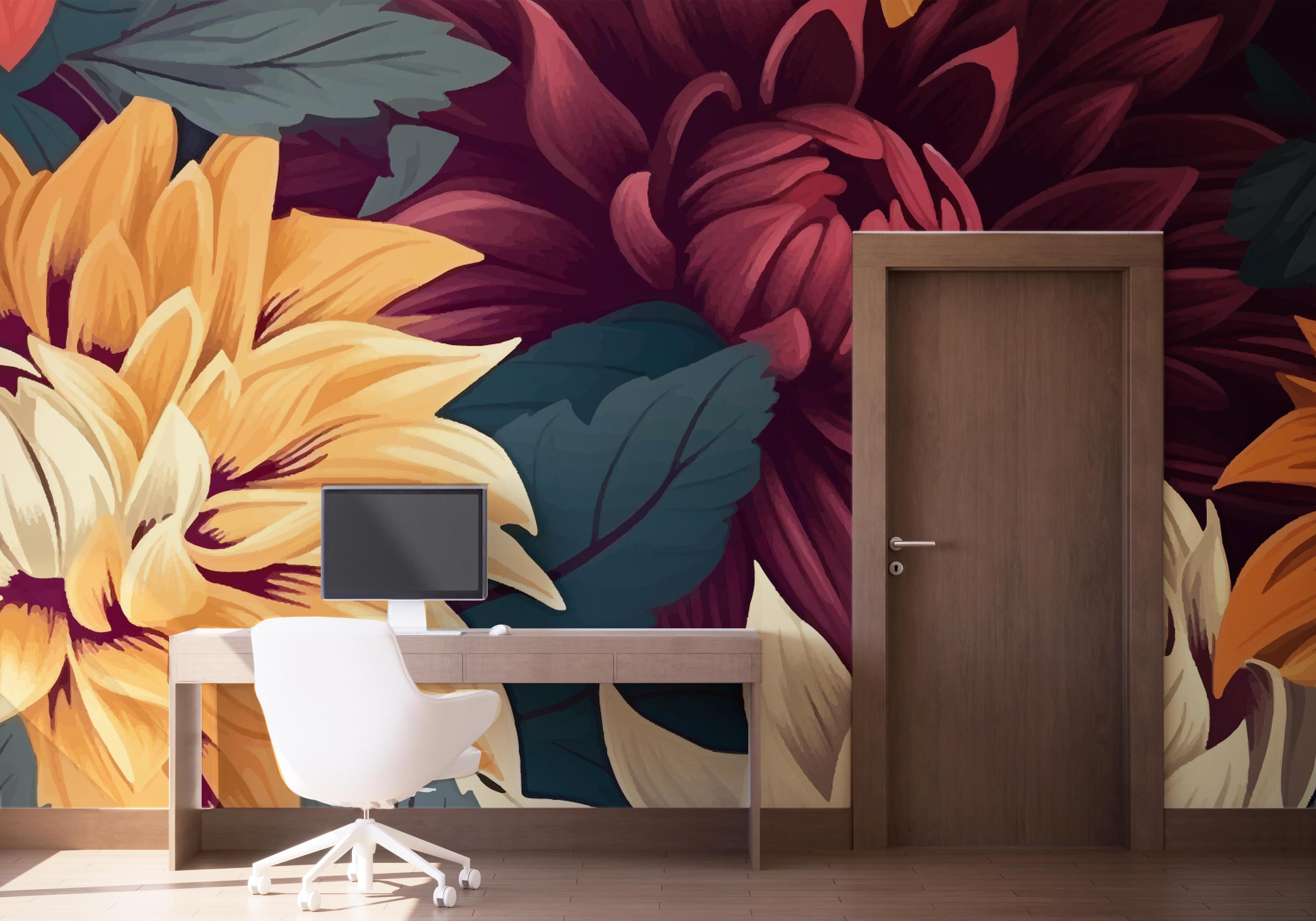 Fototapeta Yellow Cream Flower mockup 1