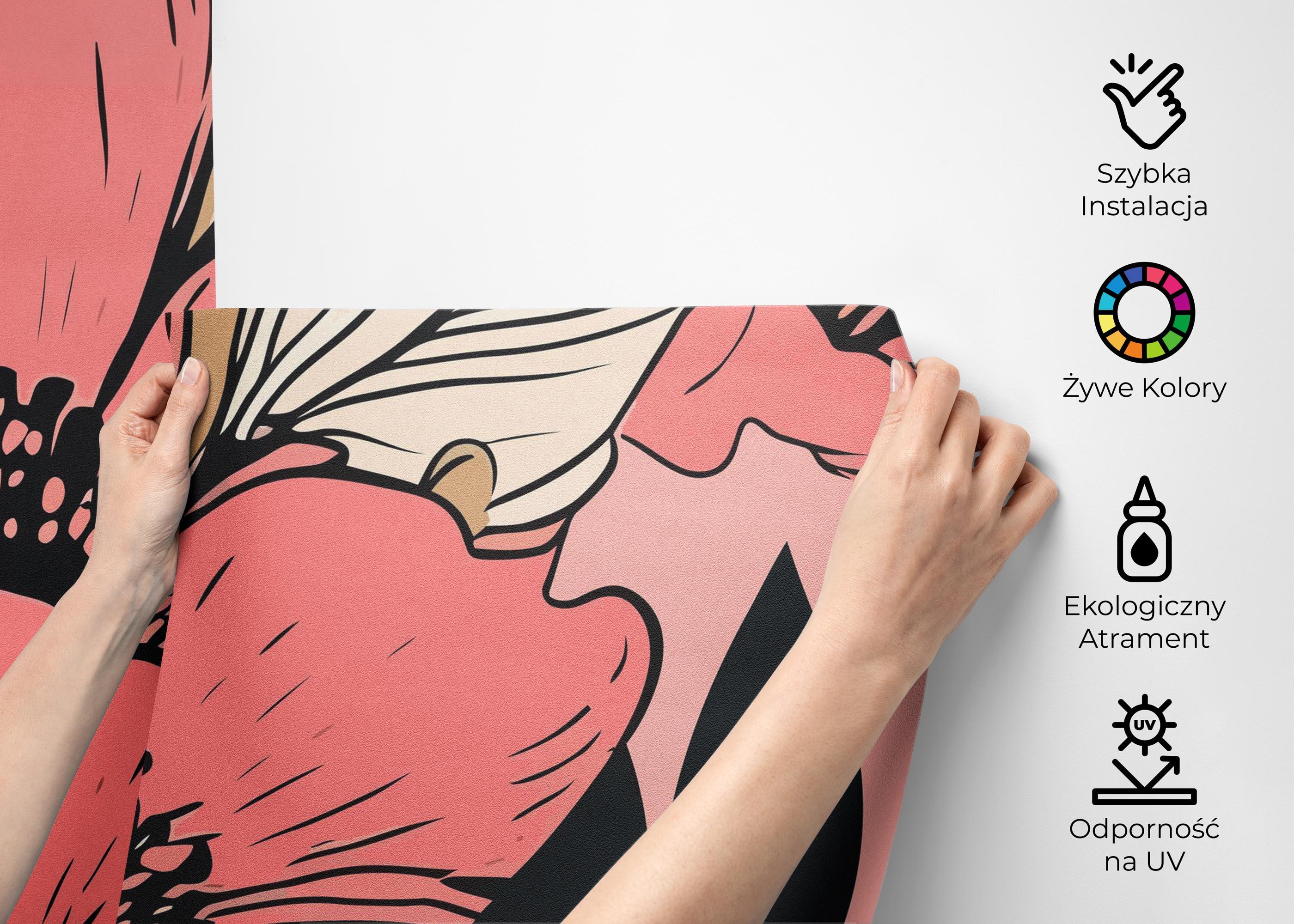 Fototapeta Close Pink Flower mockup 2