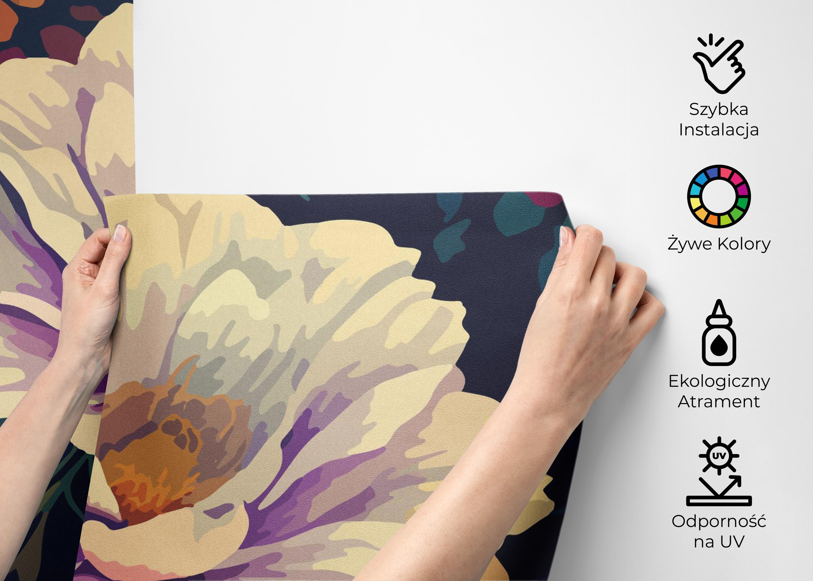 Fototapeta Colorful Flowers Art mockup 2