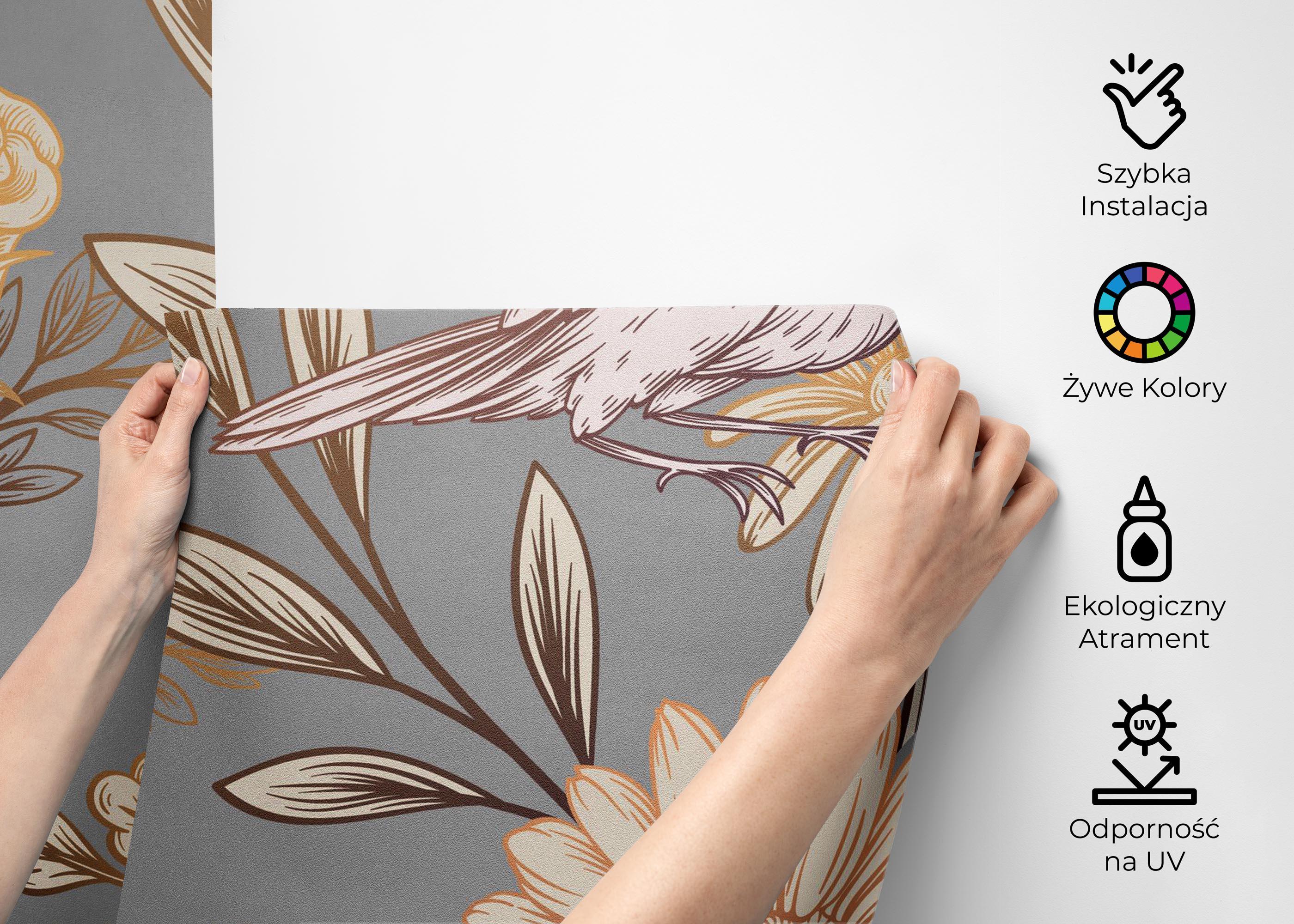 Fototapeta Gold Brown Flower mockup 2
