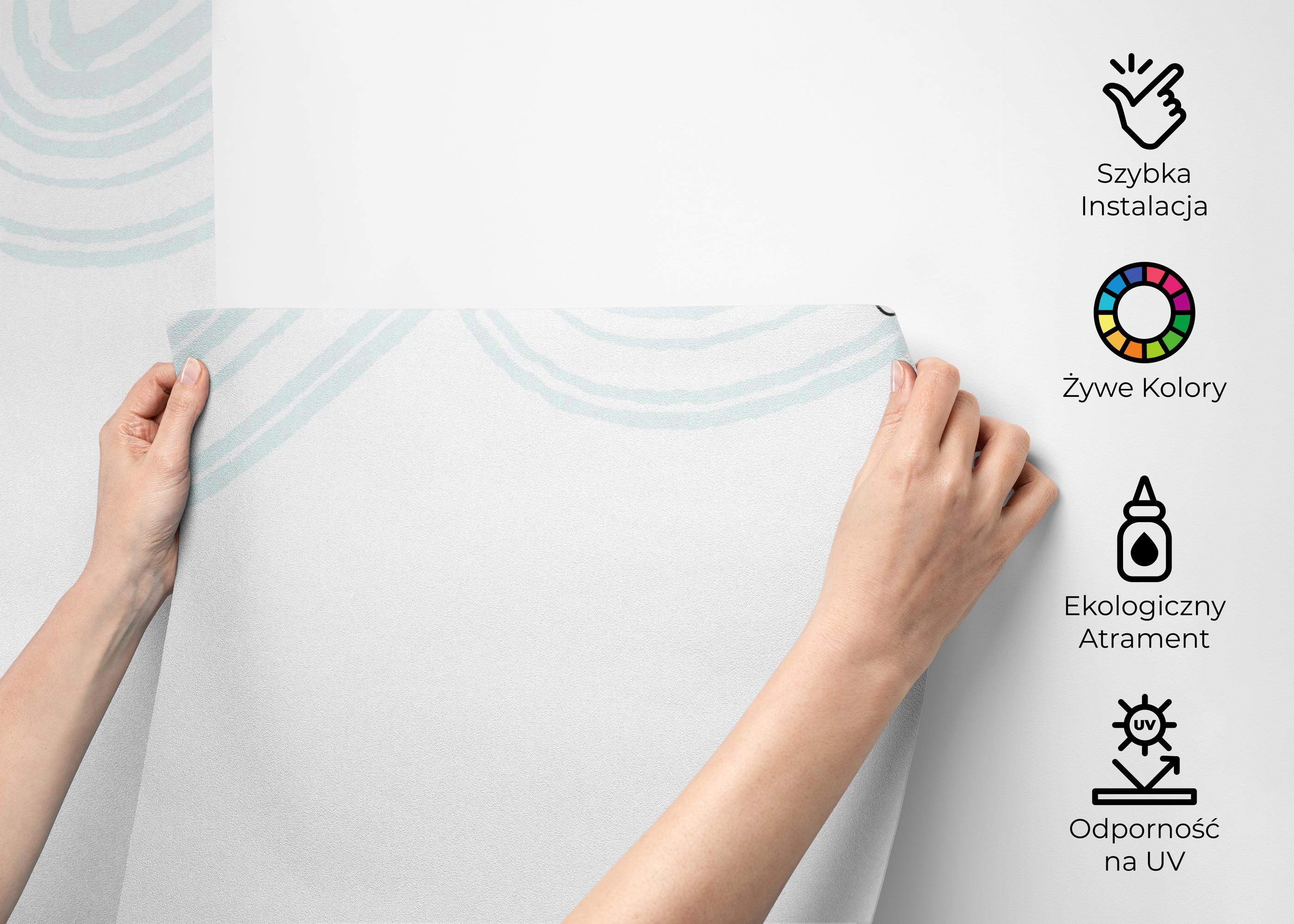 Fototapeta Green Flower Wall mockup 2