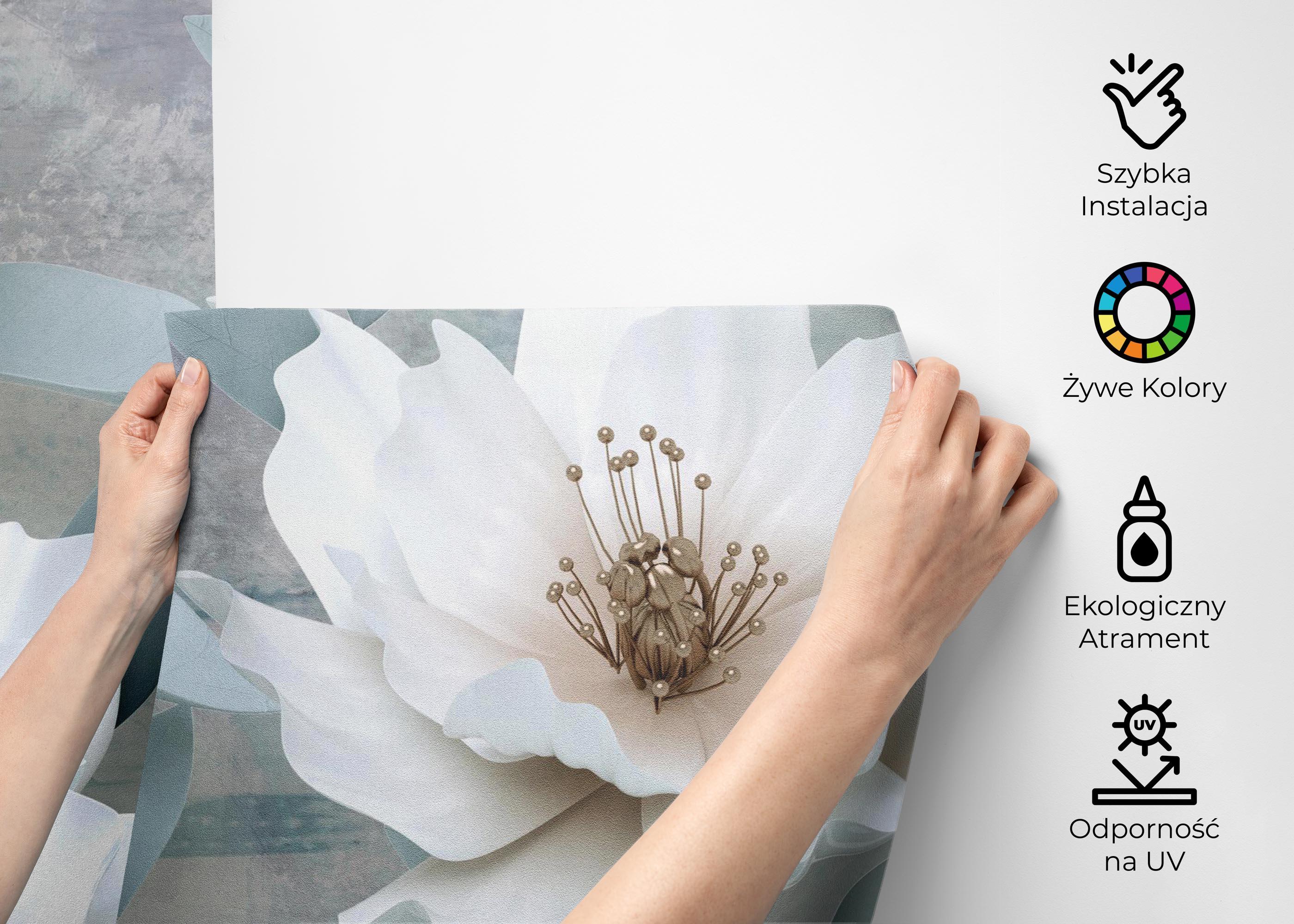 Fototapeta Light Turquoise Flowers mockup 2