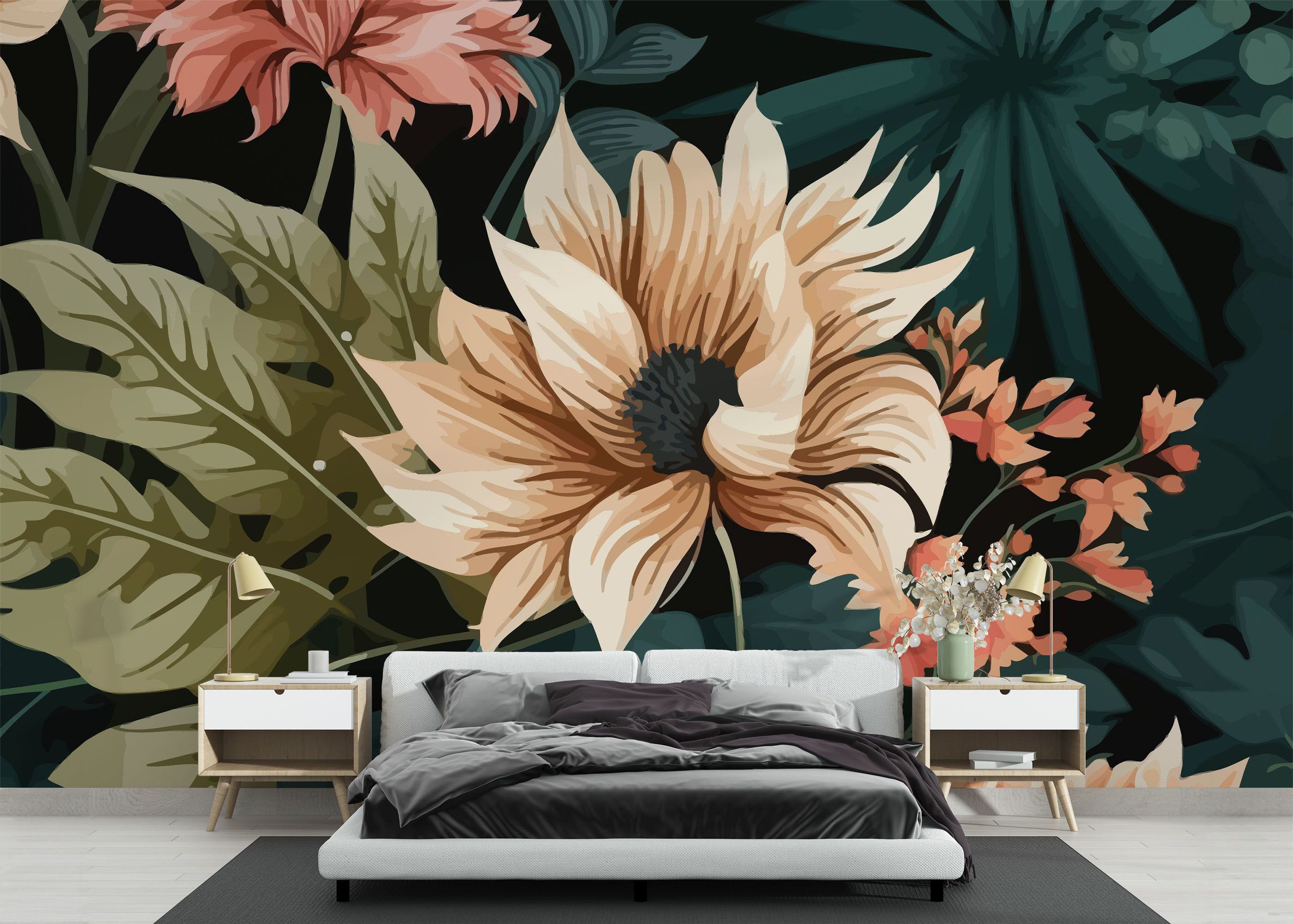 Beautiful Cream Flower mockup 3