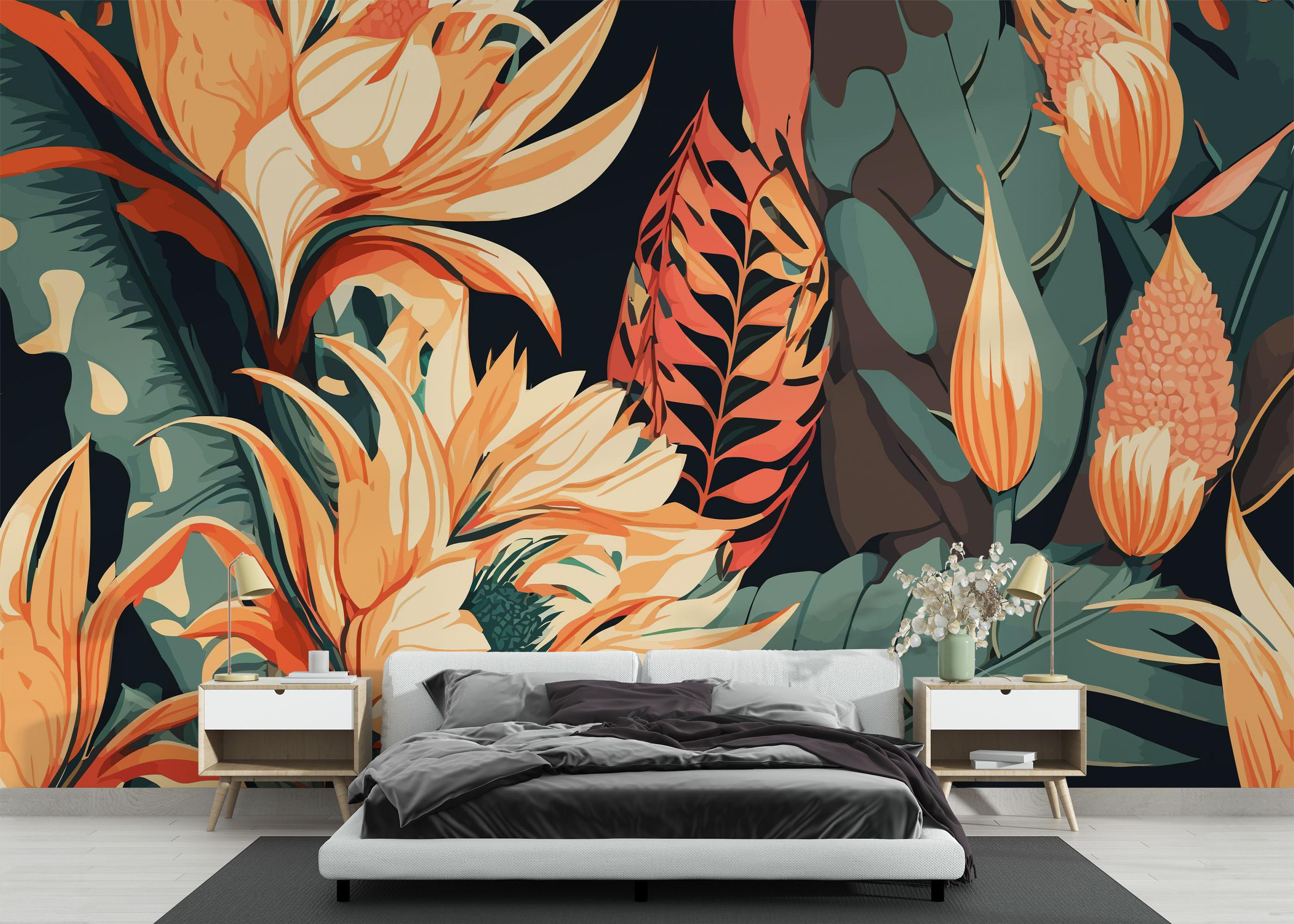 Fototapeta Big Orange Plant mockup 3