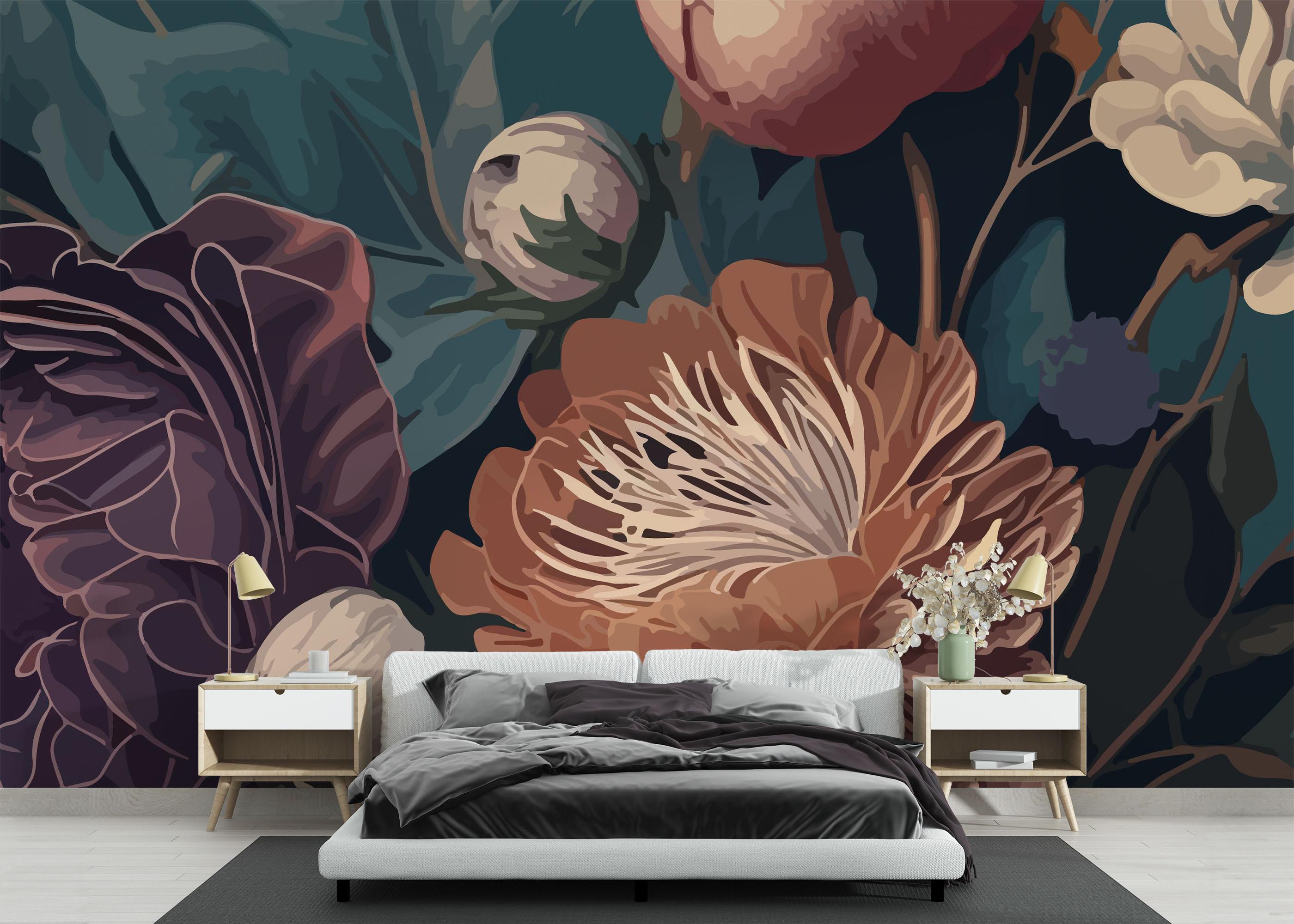 Fototapeta Dark Orange Peony mockup 3